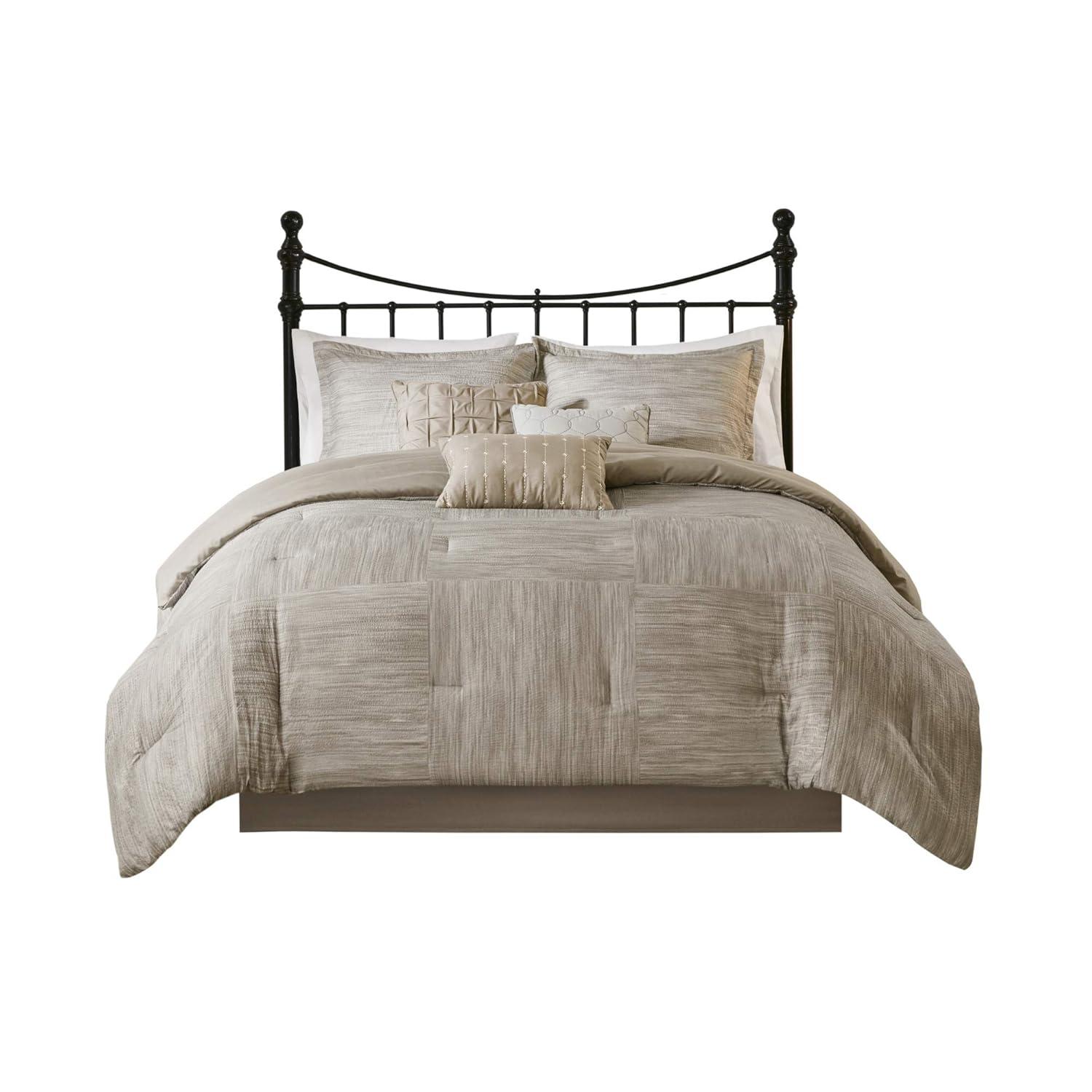 Madison Park Walter 7 Piece Printed Weave Seersucker Comforter Set