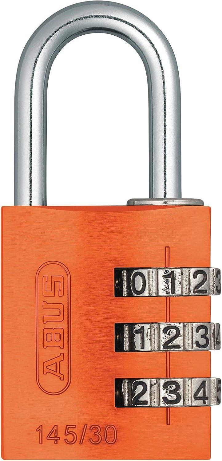 ABUS Orange Aluminum 3-Dial Resettable Combination Padlock