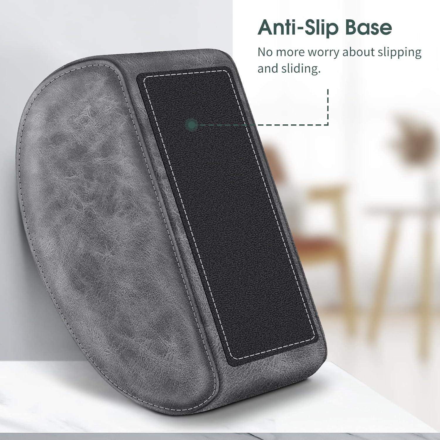 Large Remote Control Holder with 5 Compartments, KENOBEE Anti-slip Desktop Caddy Storage Organizer for Phone, Remote Controllers, Office Supplies, Makeup Brush, Media Accessories,Gray