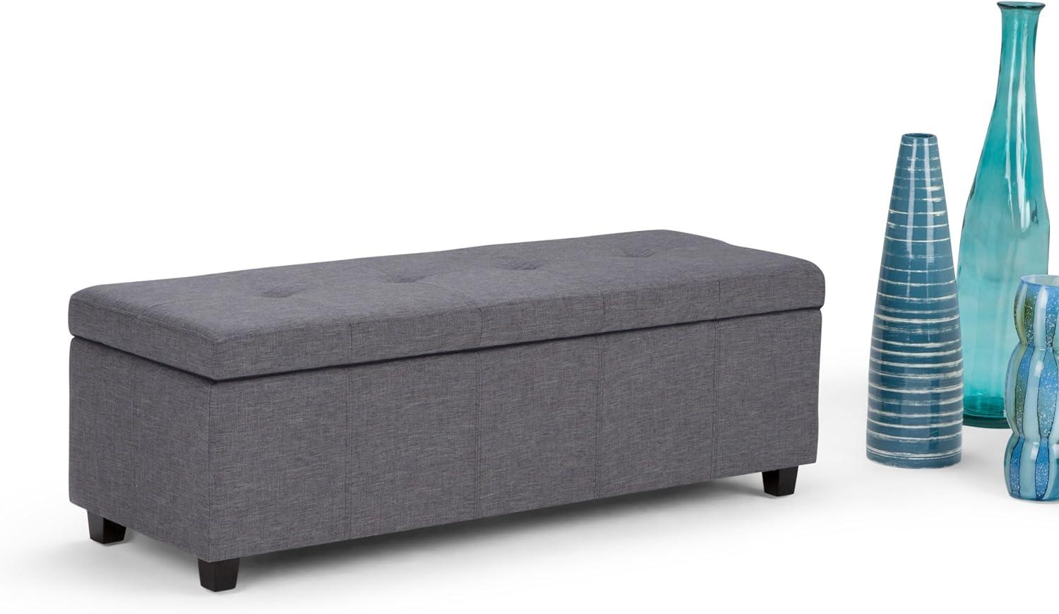 Simpli Home Castleford Large Storage Ottoman Bench