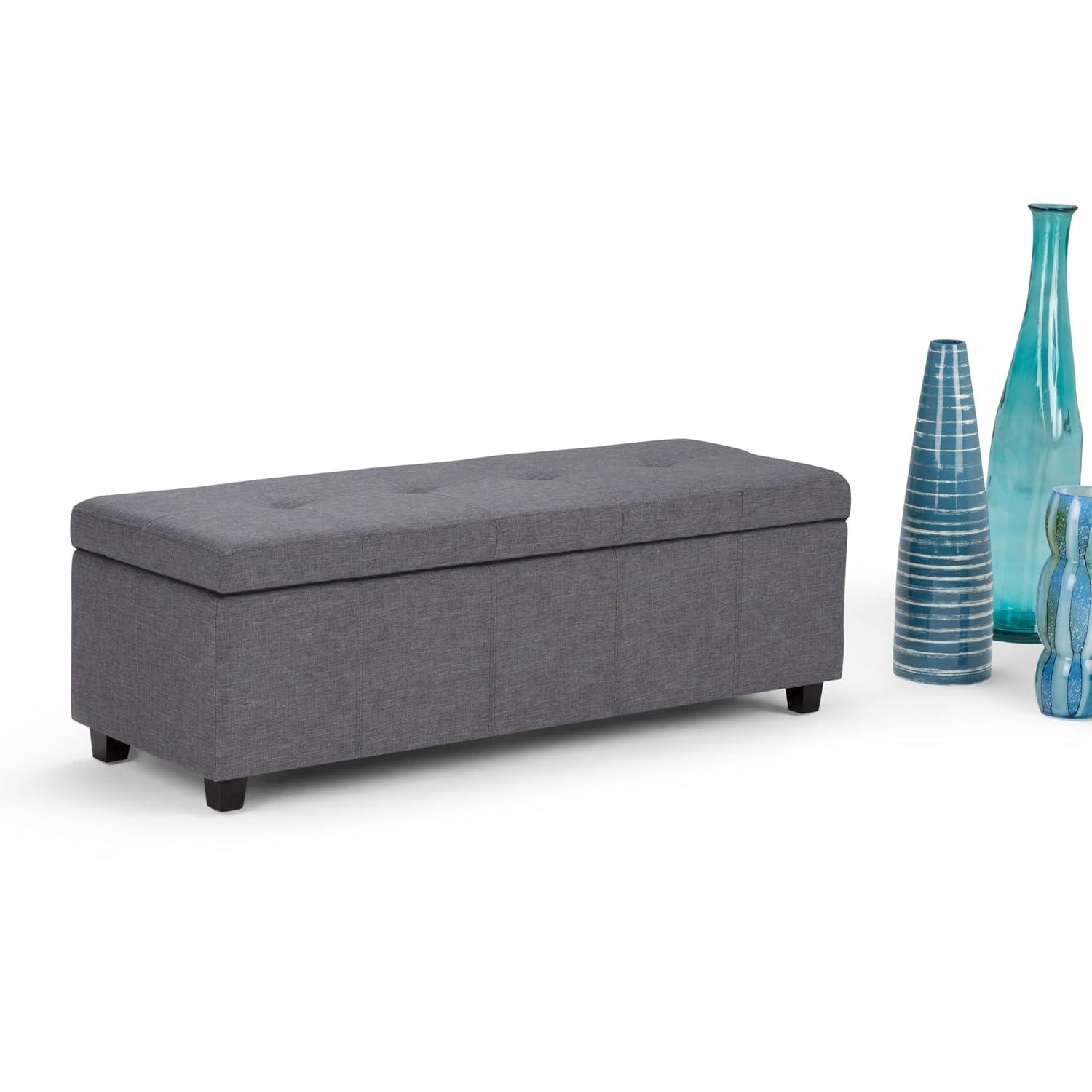 Simpli Home Castleford Large Storage Ottoman Bench