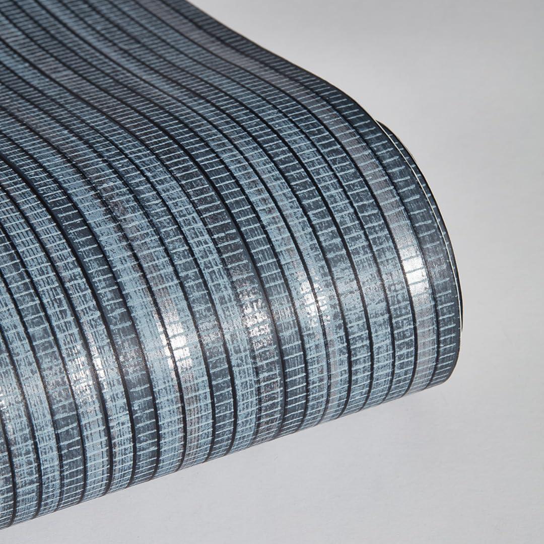 Tempaper & Co. 28 sq ft Faux Grasscloth Removable Peel and Stick Wallpaper Textured Chambray : Vinyl, Self-Adhesive, Blue