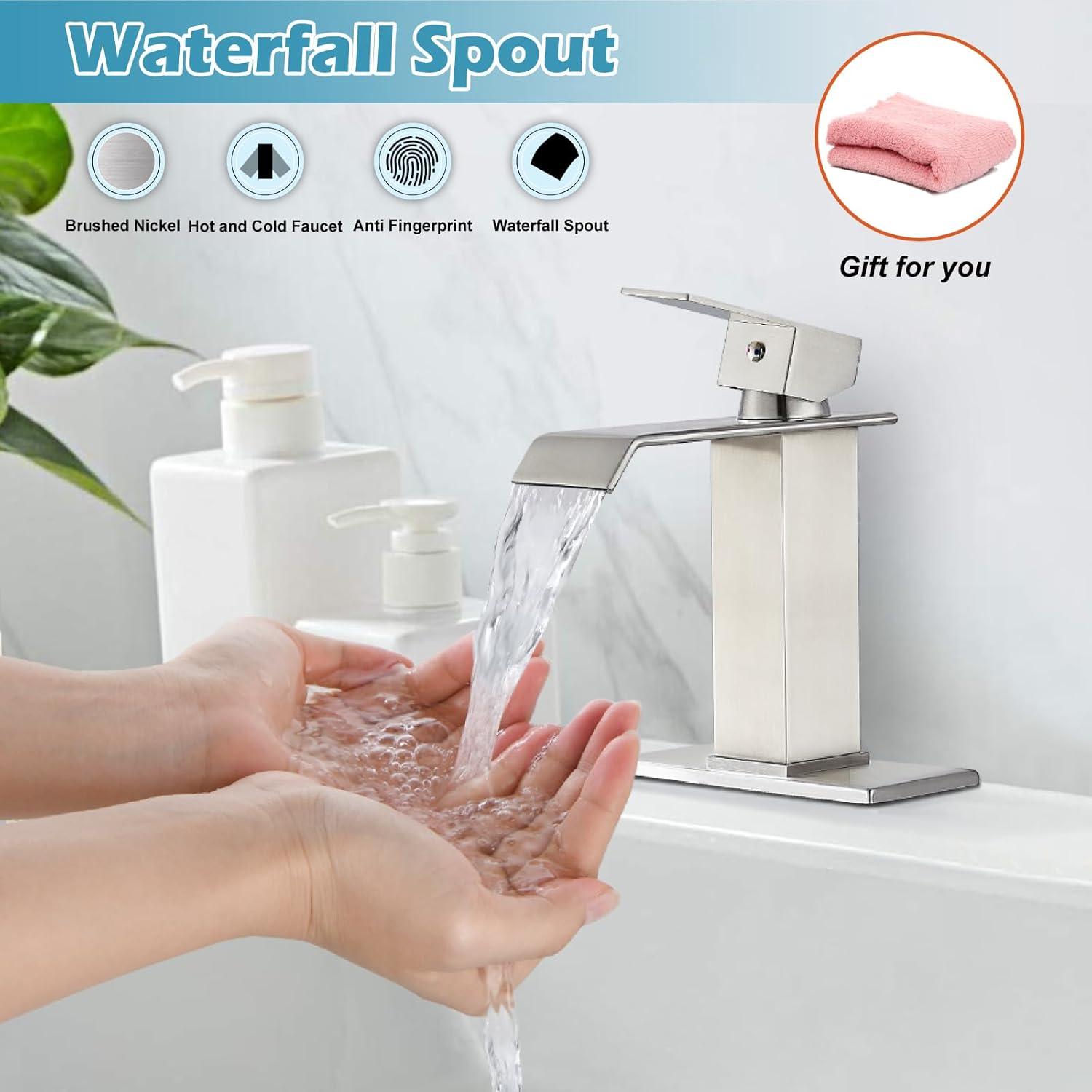 1 Single-handle Bathroom Faucet with Drain Assembly