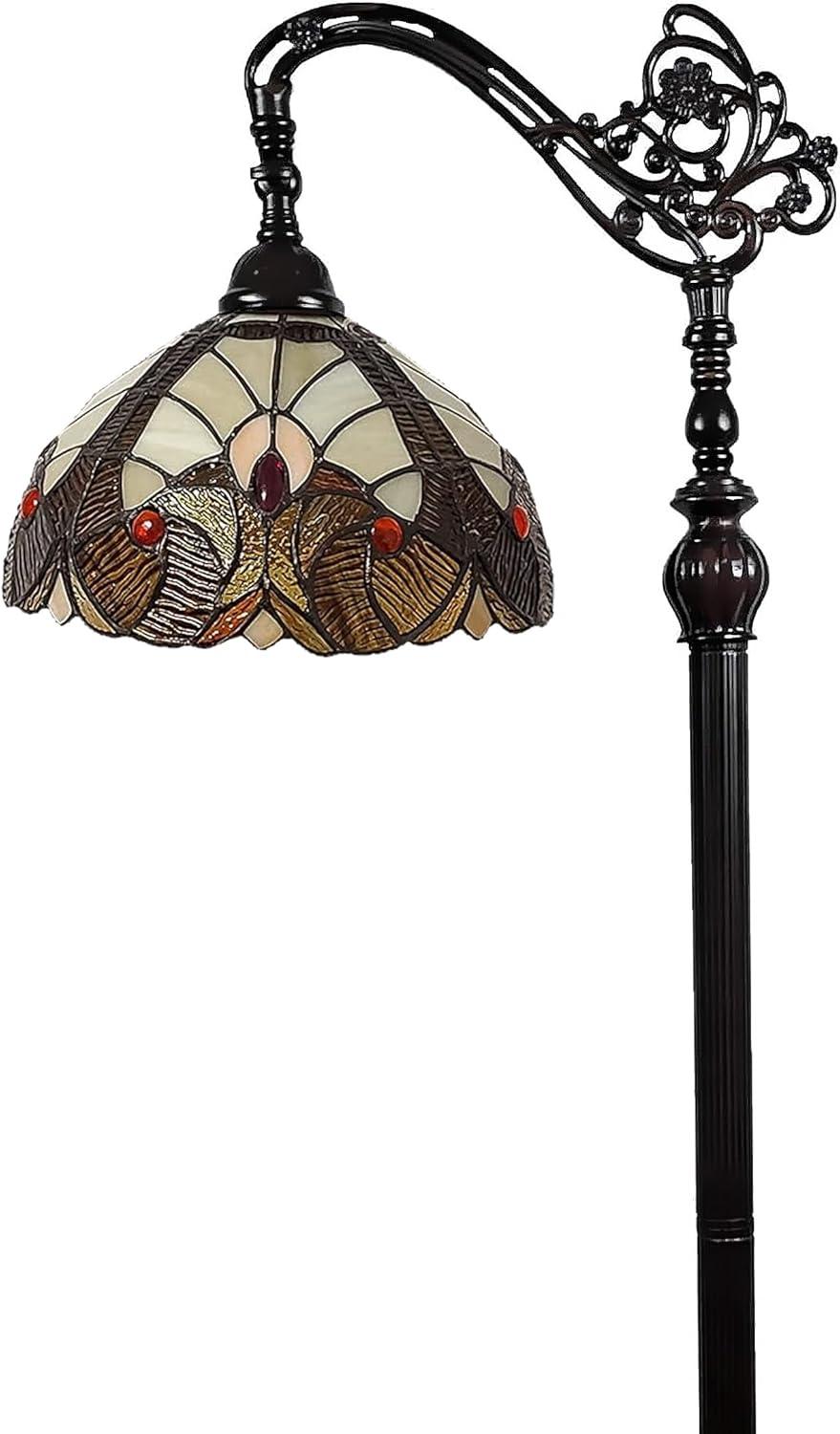 Amora Lighting  Tiffany Style Geometric Reading Lamp