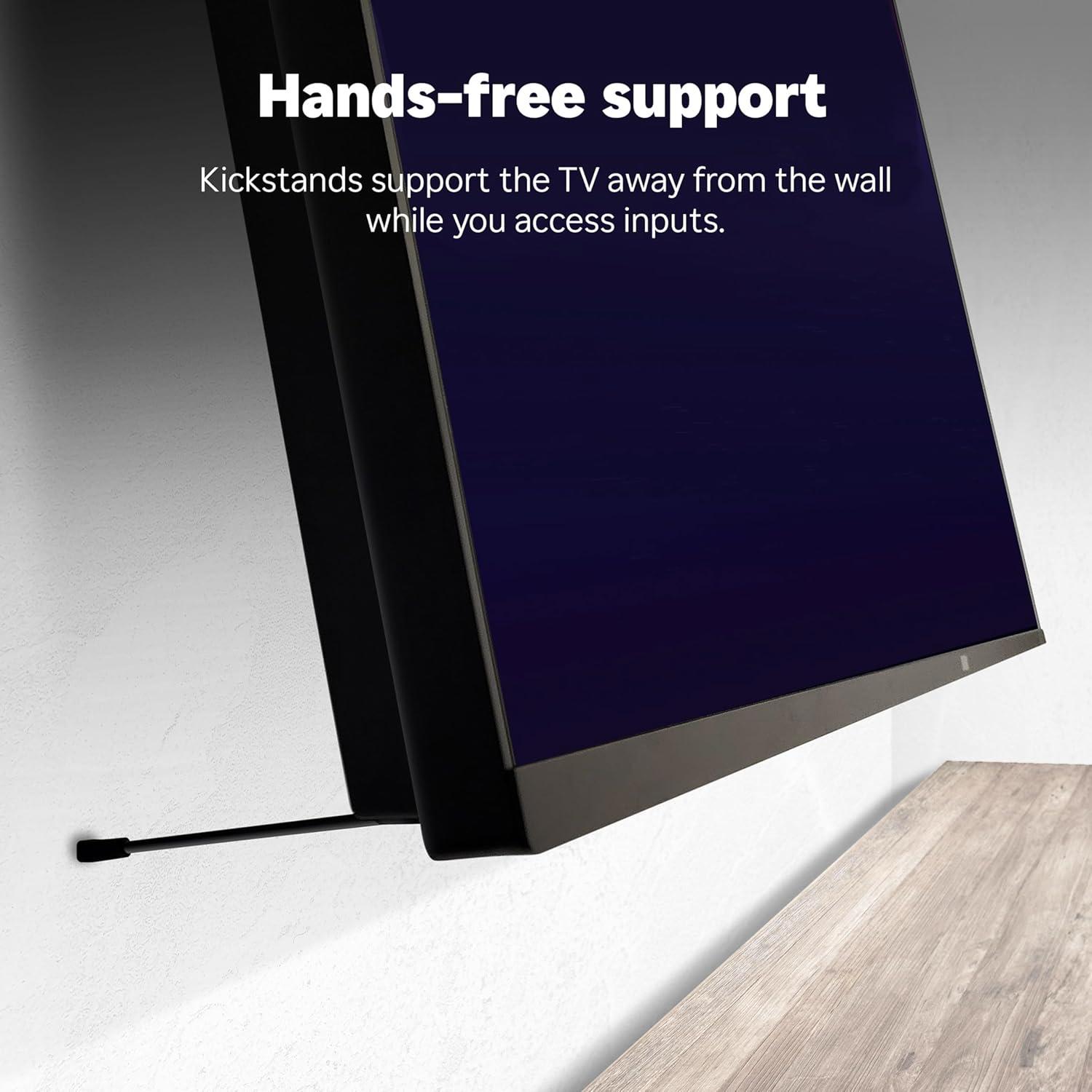 Roku Wall Mount Kit for 65-Inch Pro Series TV - Ultra-Slim with Minimalist, Flat Design - Hinged TV Mount and Kickstand for Easy Access to Cables