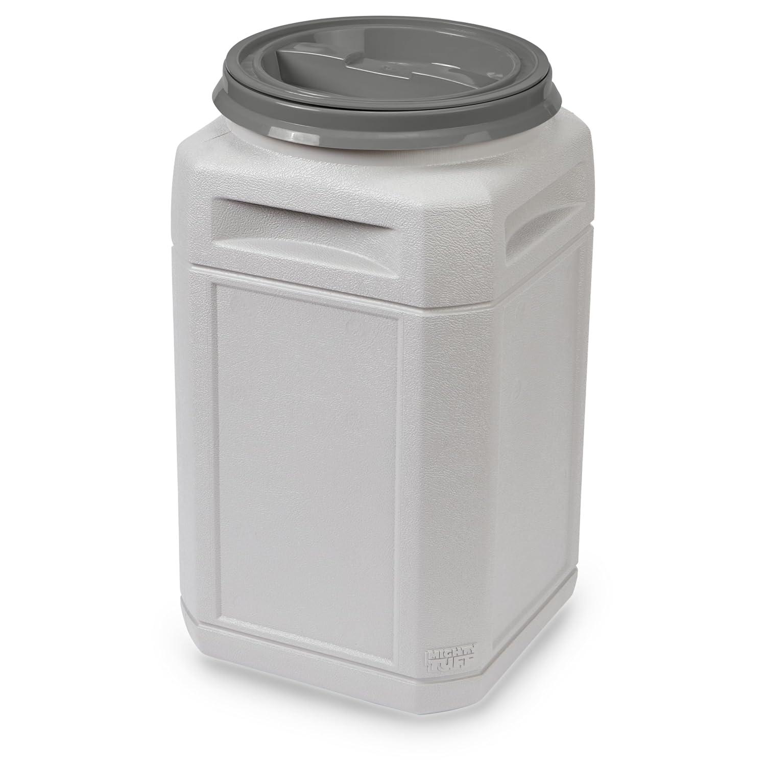 Mighty Tuff 13 Gal, up to 54 Lbs. Pet Food Storage Container with Airtight Twist Lid and Built-In Handles