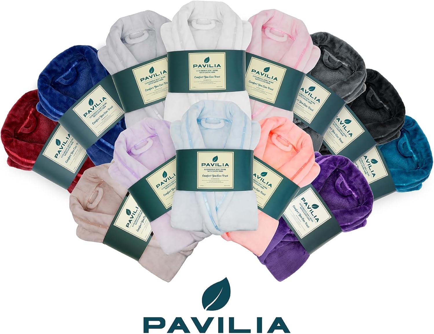 Everly Quinn Fleece Mid-Calf Bathrobe with Pockets