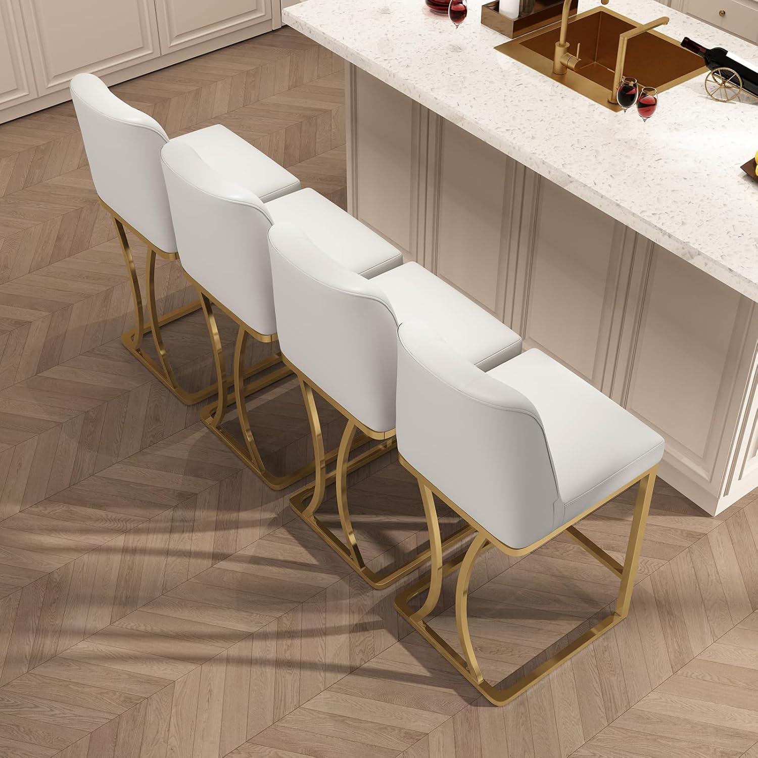 Mercer41 24" Counter Height Bar Stools with Back Kitchen Island Stools