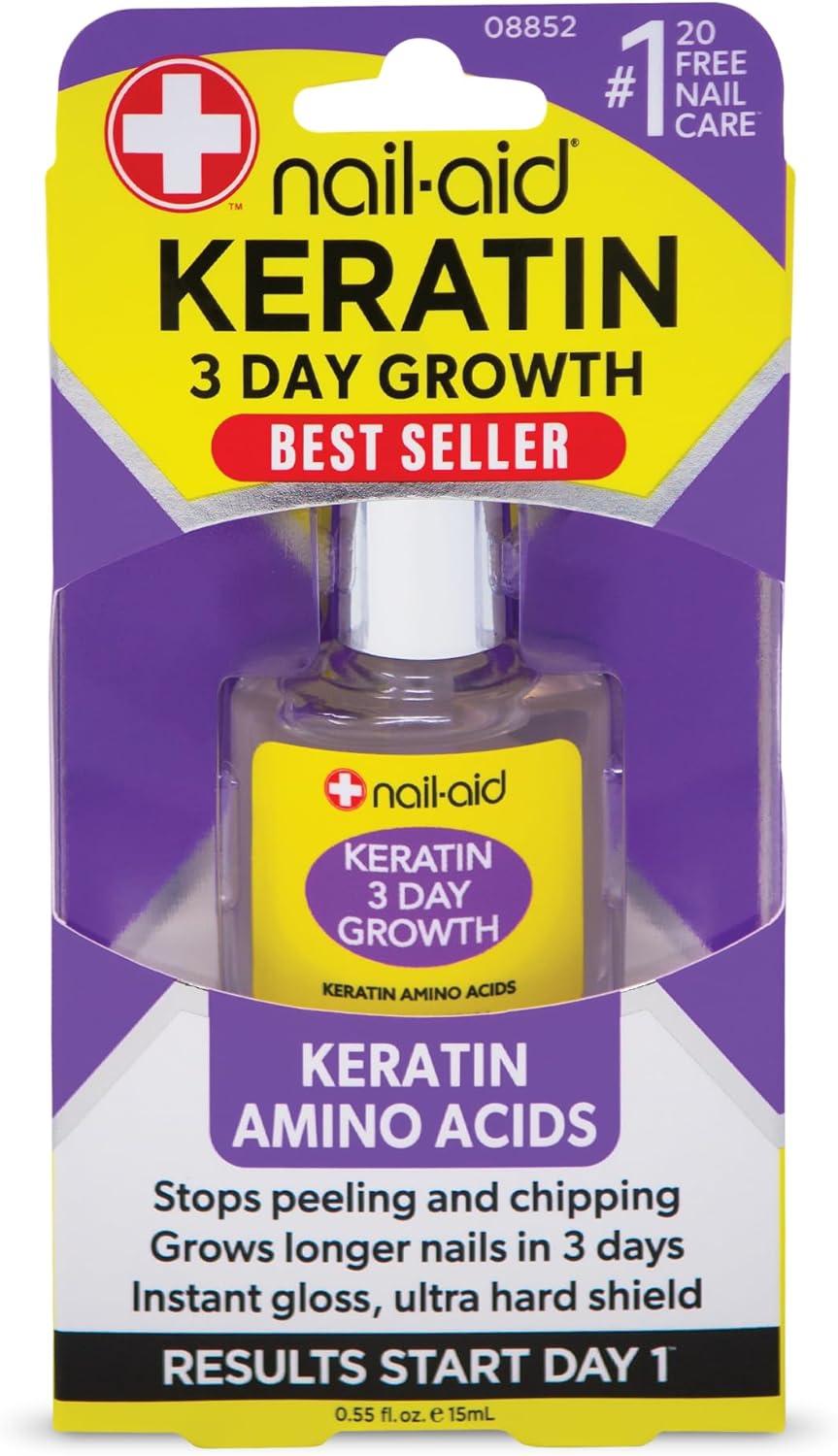 Nail-Aid 3 Day Growth Keratin Amino Acids Formula, 0.55 Fl Oz