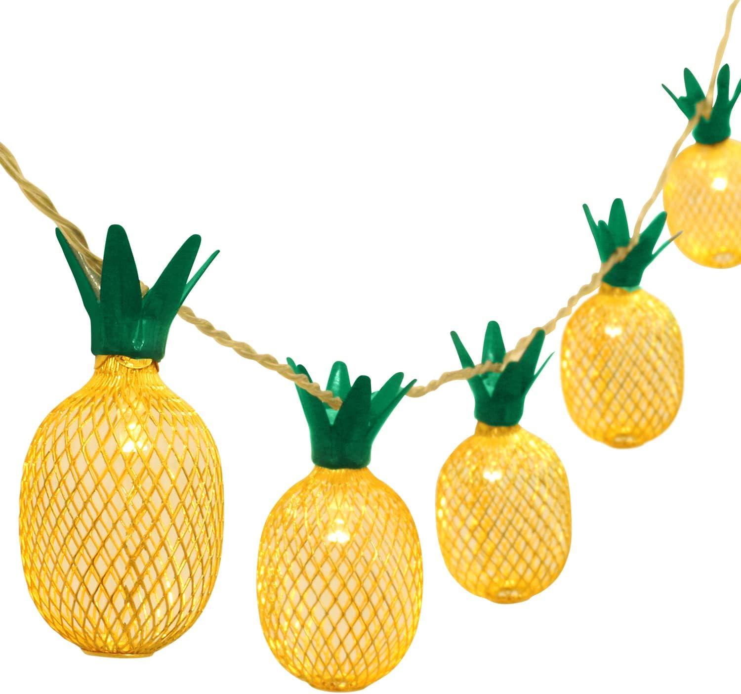 Betus 6.5 Ft 10 LEDs Pineapple Fairy String Light - Decor Gifts Battery Operated (Warm White)