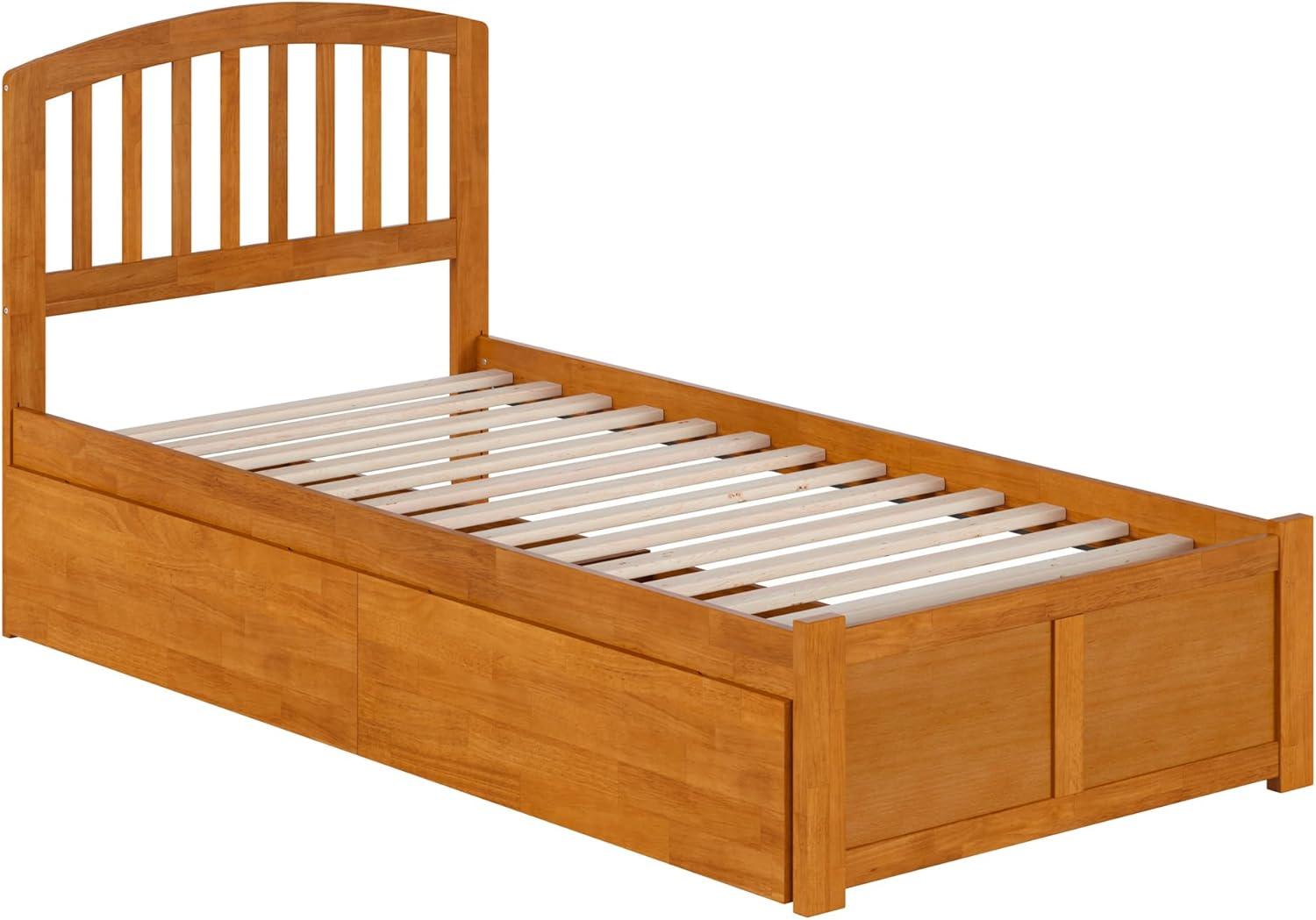 AFI Furnishings Richmond Solid Wood Platform Bed with Panel Footboard and Storage Drawers