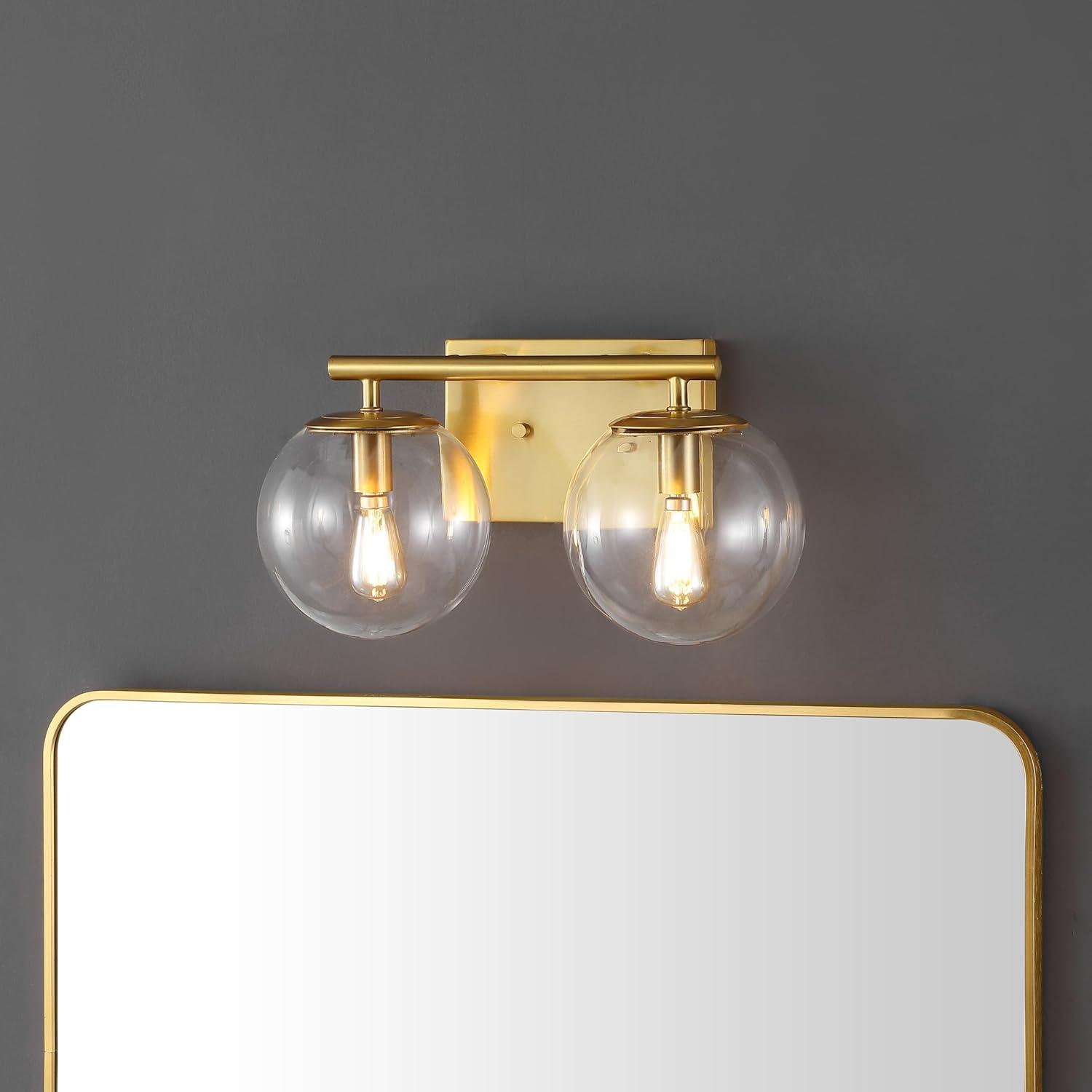 Severa 2 Light 14" Wall Sconce - SCN4125 - Brass - Safavieh