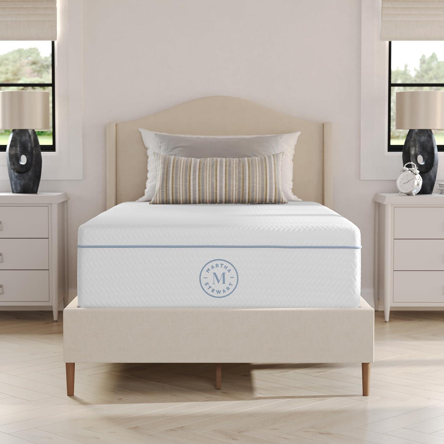 Martha Stewart Martha Stewart SleepComplete Medium Support Dual-Action Green Tea Cooling Memory Foam Mattress