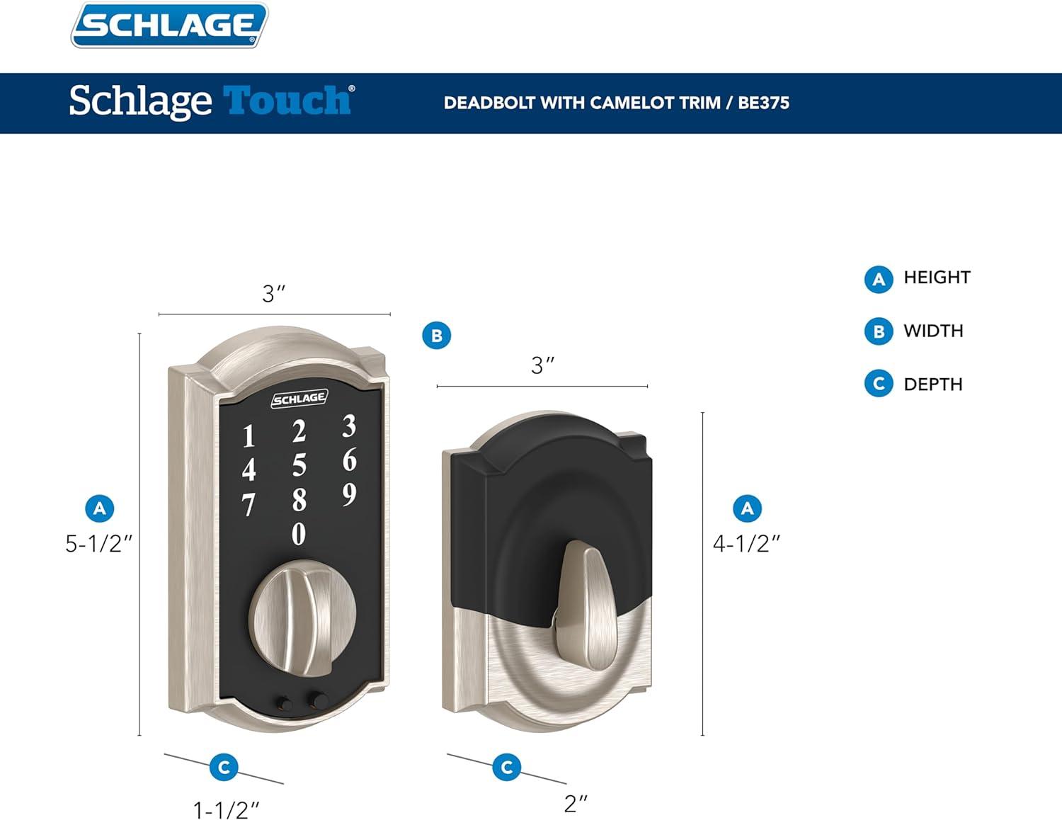 Stainless Steel Touch Screen Deadbolt