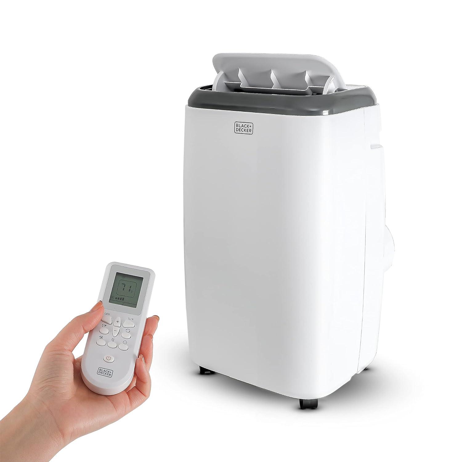 BPP Series BLACK+DECKER 10,000 BTU Portable Air Conditioner with Remote Control, White