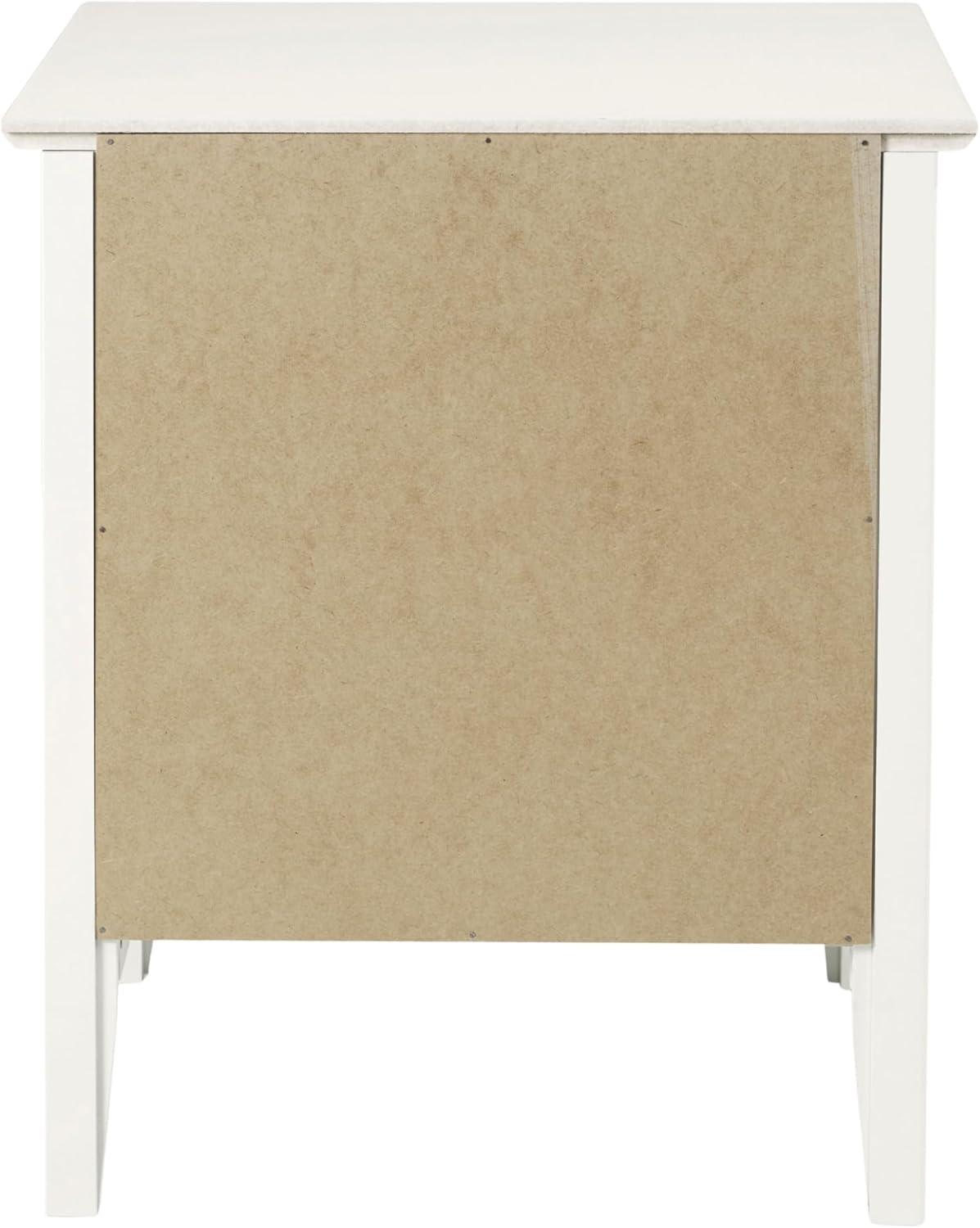 Alaterre Furniture Simplicity Nightstand, Bedside Table with Drawer, Perfect for Kids Bedroom, White