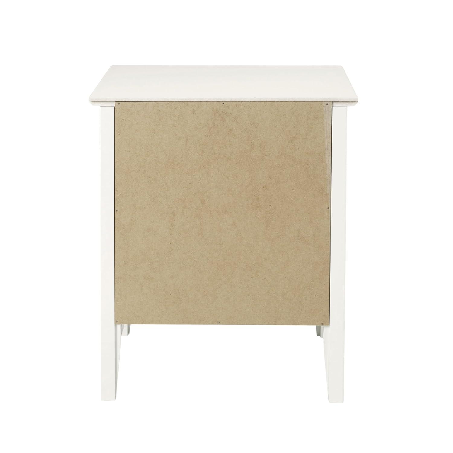 Alaterre Furniture Simplicity Nightstand, Bedside Table with Drawer, Perfect for Kids Bedroom, White