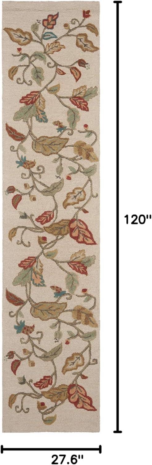 SAFAVIEH Martha Stewart Autumn Woods Floral Runner Rug, Persimmon Red, 2'3" x 10'