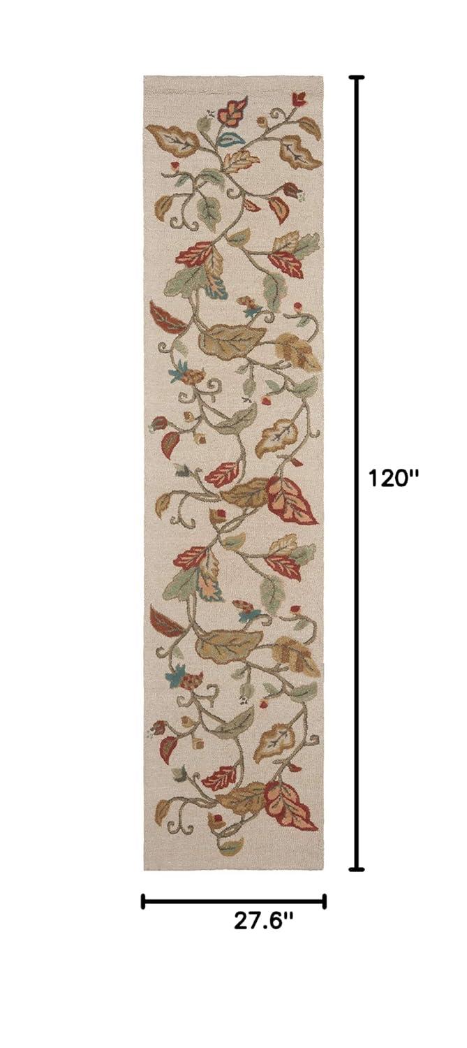 Martha Stewart Autumn Woods - MSR3611 - Indoor Hand Tufted Runners - Persimmon Red - 2'3"x10'