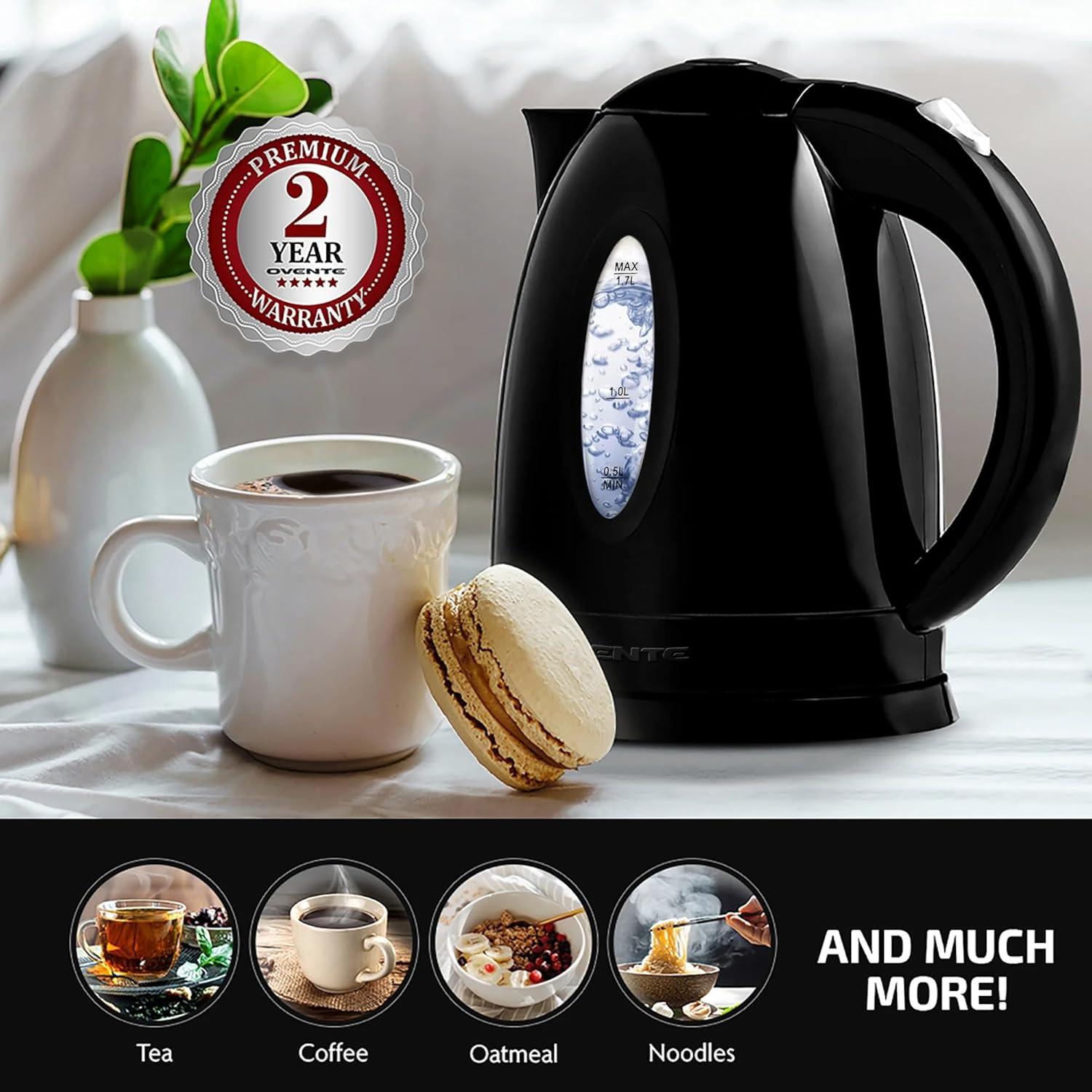 Ovente OVENTE 1.7 qt. Plastic Electric Tea Kettle