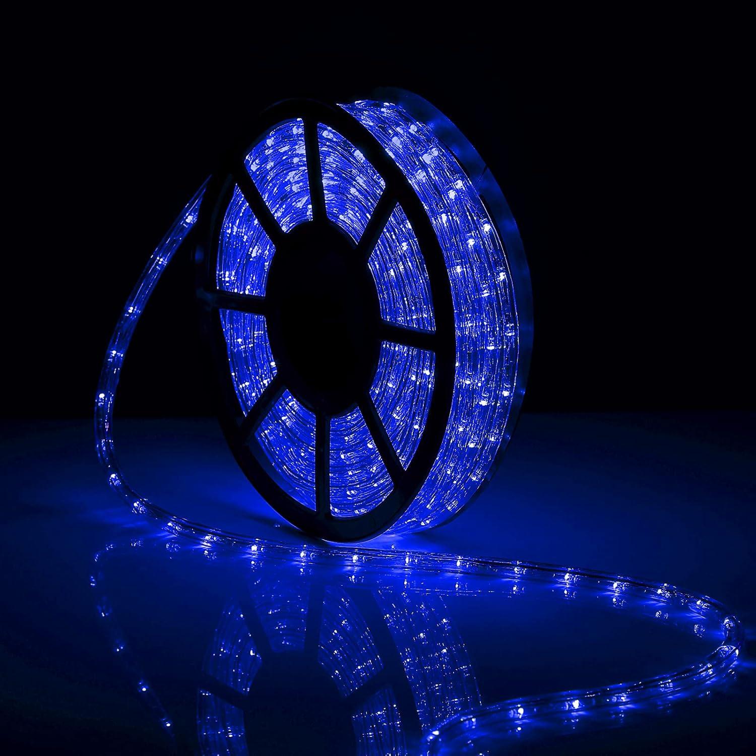 50 Ft Blue Waterproof LED Outdoor Rope Lights