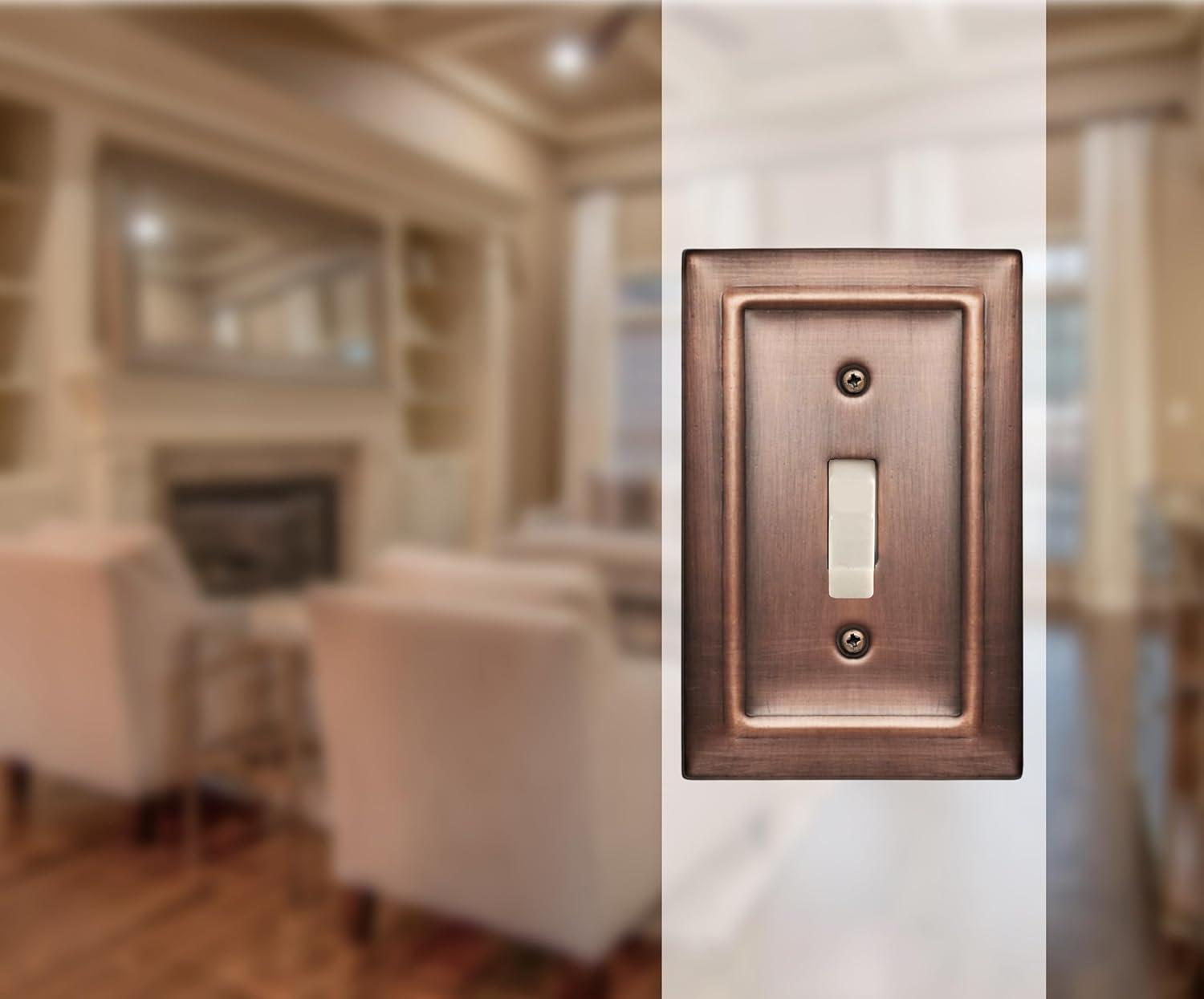 Monarch Abode Architectural 1-Gang Toggle Light Switch Standard Wall Plate (Set of 2)