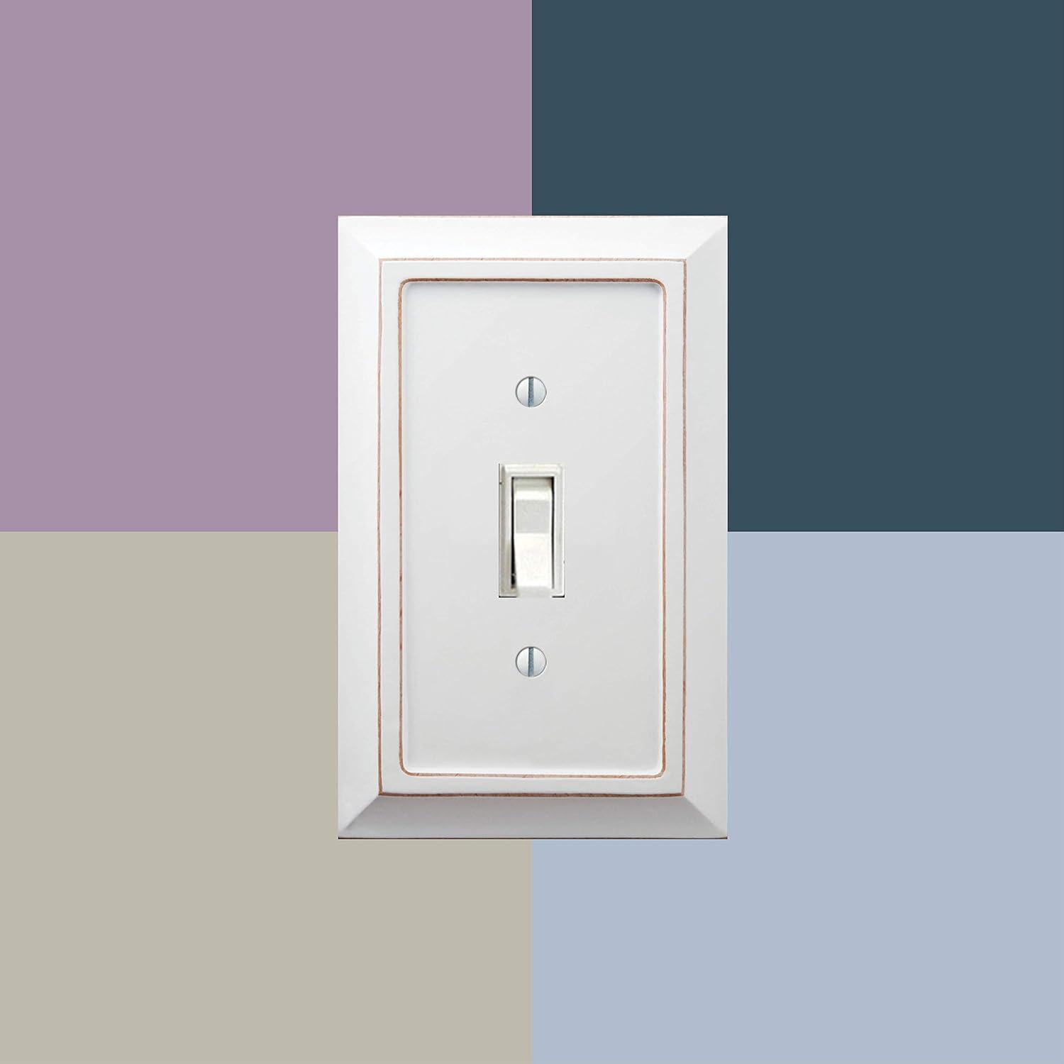 Amerelle 4040RRRDW Moderne Wallplate 3 Rocker Wood Distressed White 1-Pack