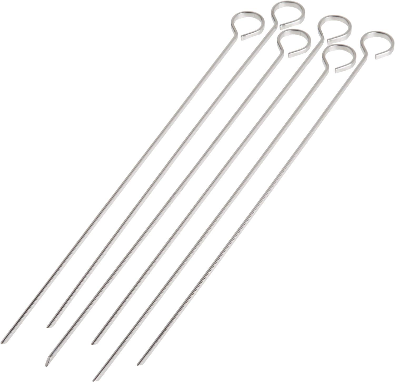 Norpro Stainless Steel 12-Inch Barbeque Skewers, Set of 6