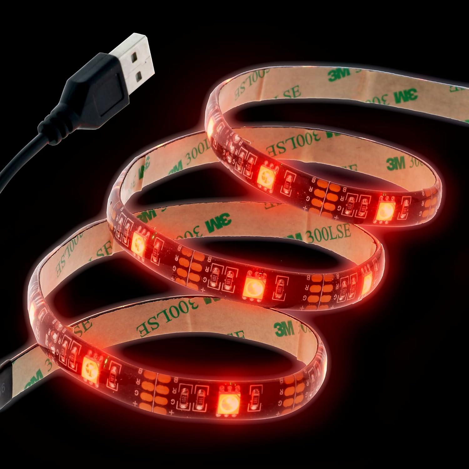 Monster 12ft Multi-Color Sound Reactive LED Light Strip with Remote Control, Indoor