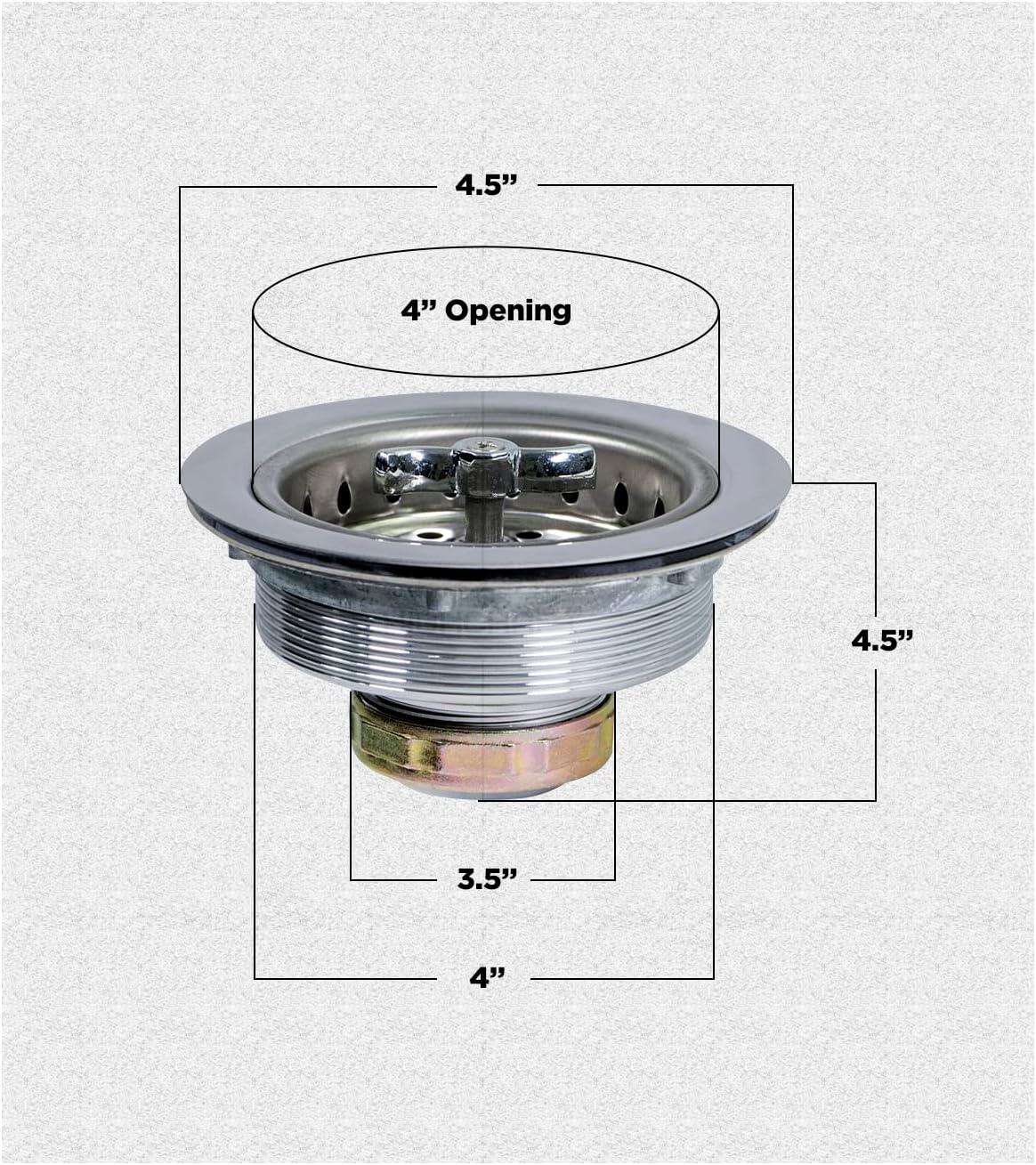 Stainless Steel Corrosion Resistant Sink Drain Strainer Assembly