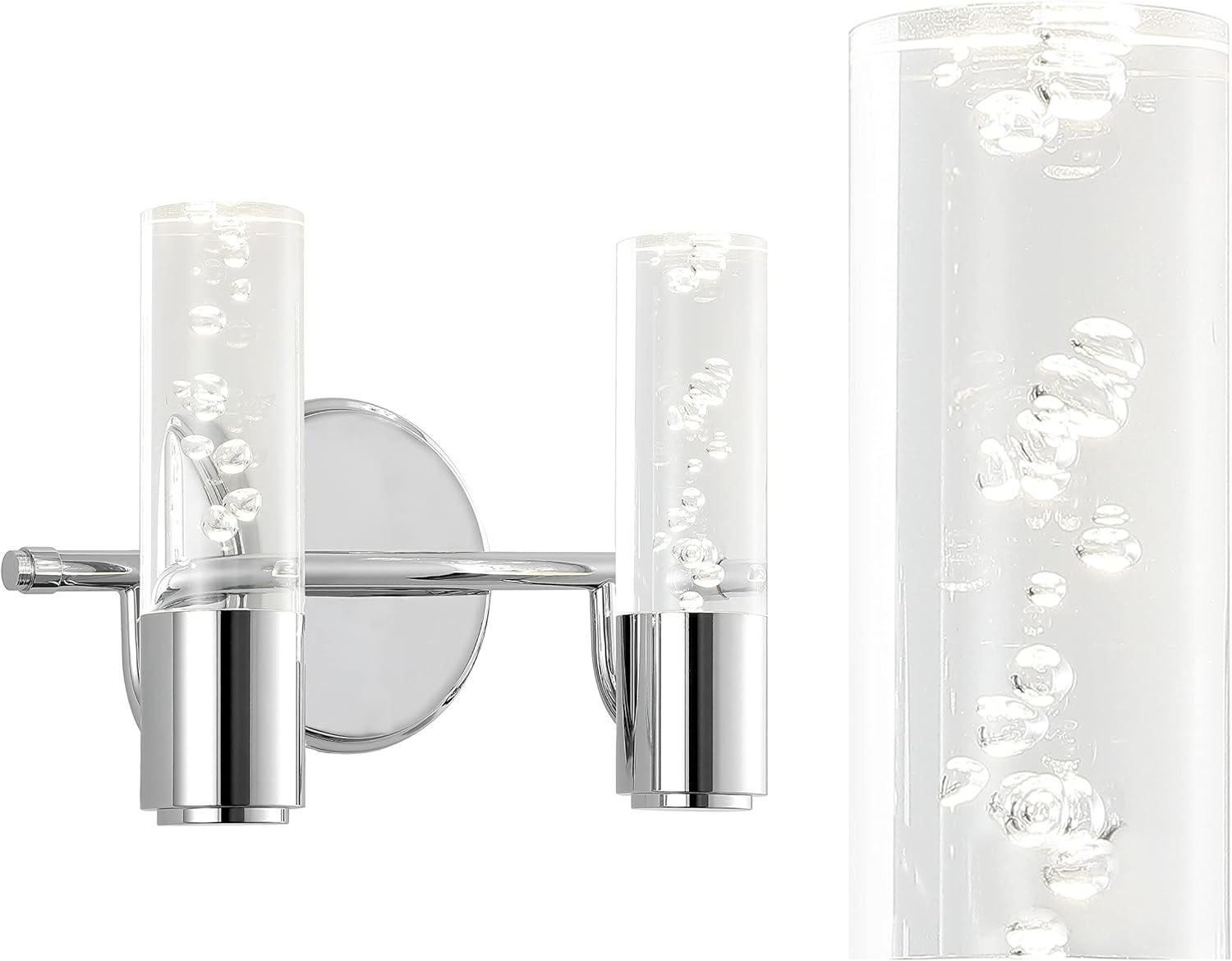 Bolha 10.75" Chrome Minimalist Bubble LED Vanity Light