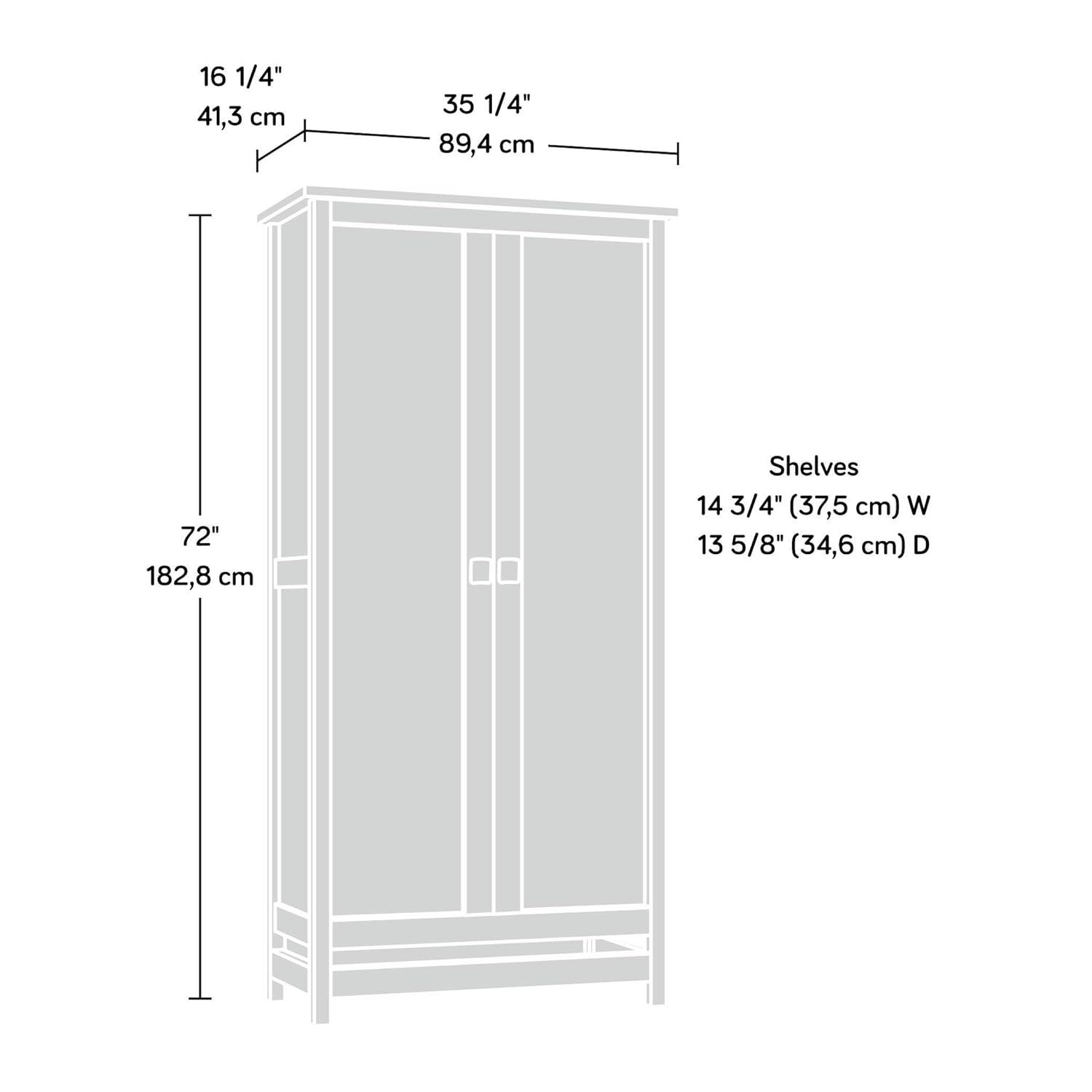 71" Cannery Bridge Cabinet Sindoori Mango - Sauder: Herringbone Pattern, Wood Composite