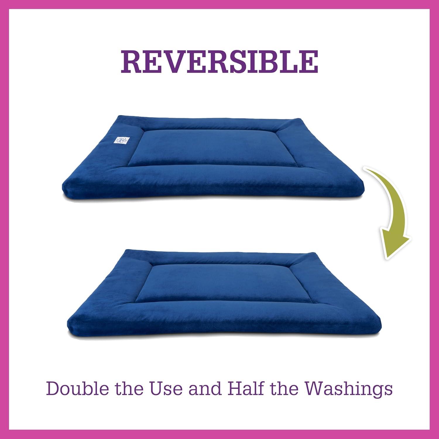 Pet Dreams Dog Crate Pad - Washable Kennel Mat, Crate Pads for Dog Cages, Non-Toxic, Flat Indoor Cat Bed, Fits iCrate 18, 24, 30, 36, 42, 48 inches (Grey, Small, 24")