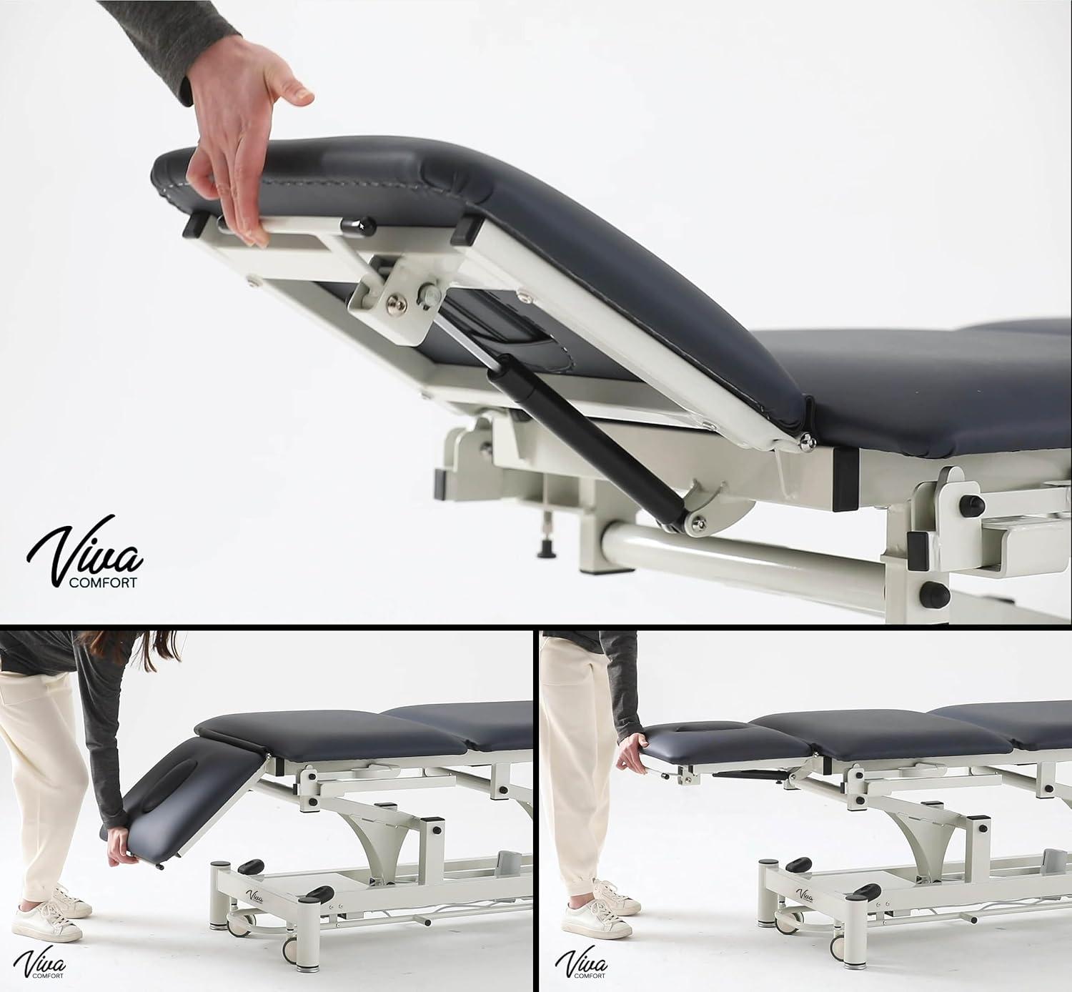 White Steel Hi-Lo Adjustable Medical Treatment Table