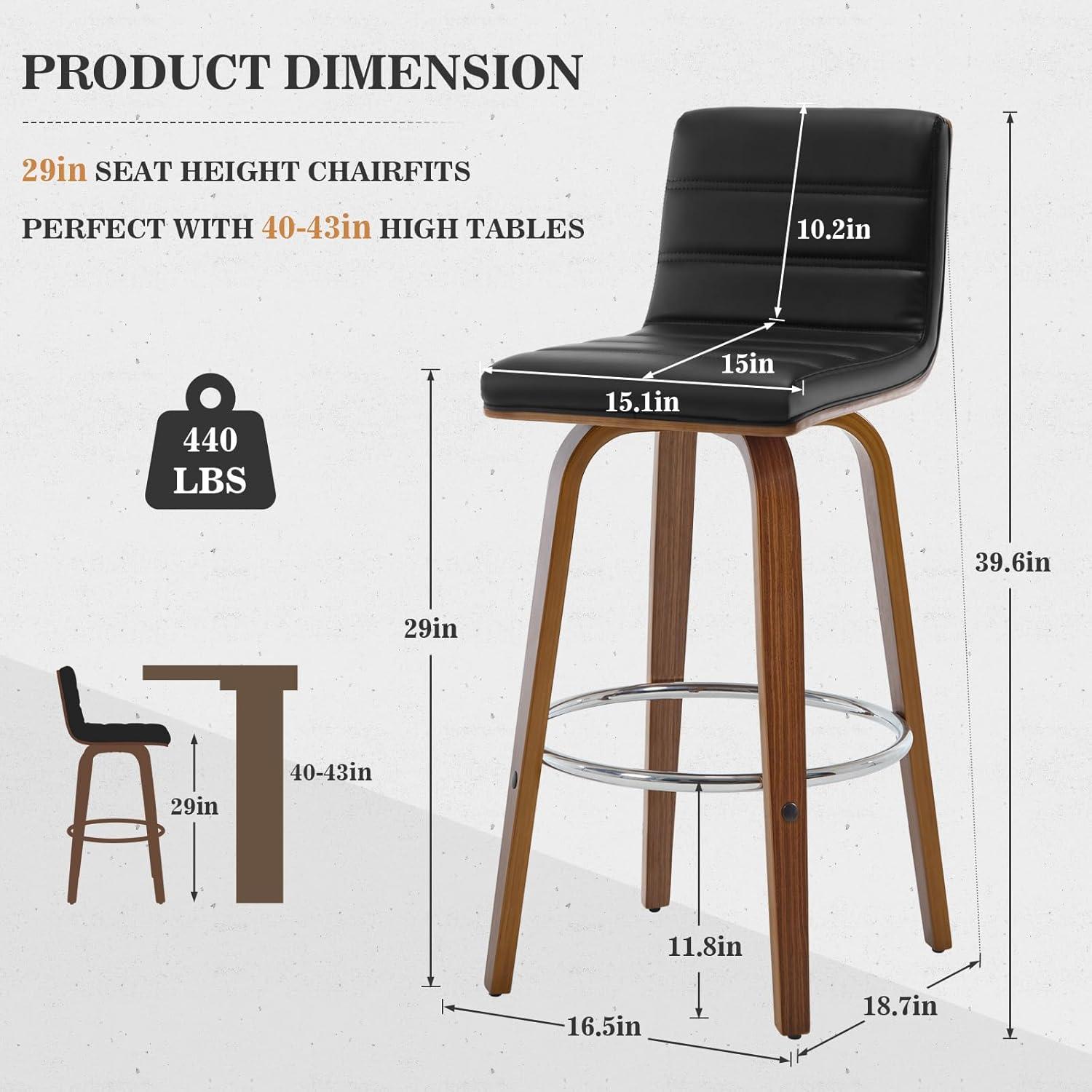 Corrigan Studio® Upholstered Swivel Stool (Set of 2)