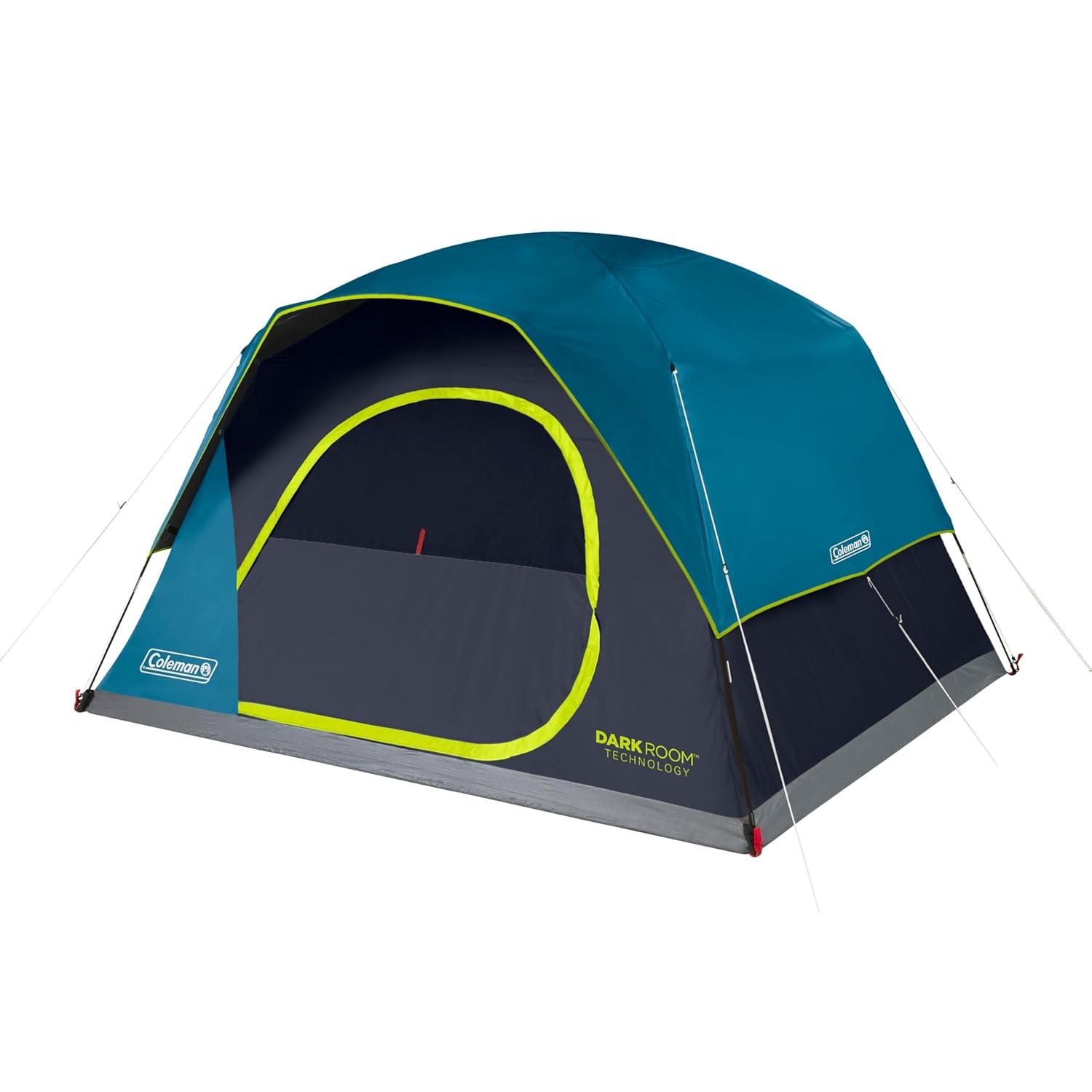 Open Box Coleman Skydome 6 Person Tent with Dark Room Technology, Multicolor