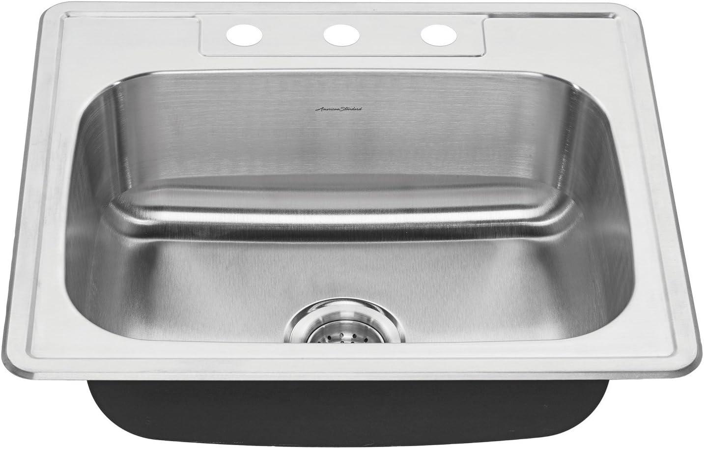 Colony 25'' L Drop-In Single Bowl Stainless Steel Kitchen Sink