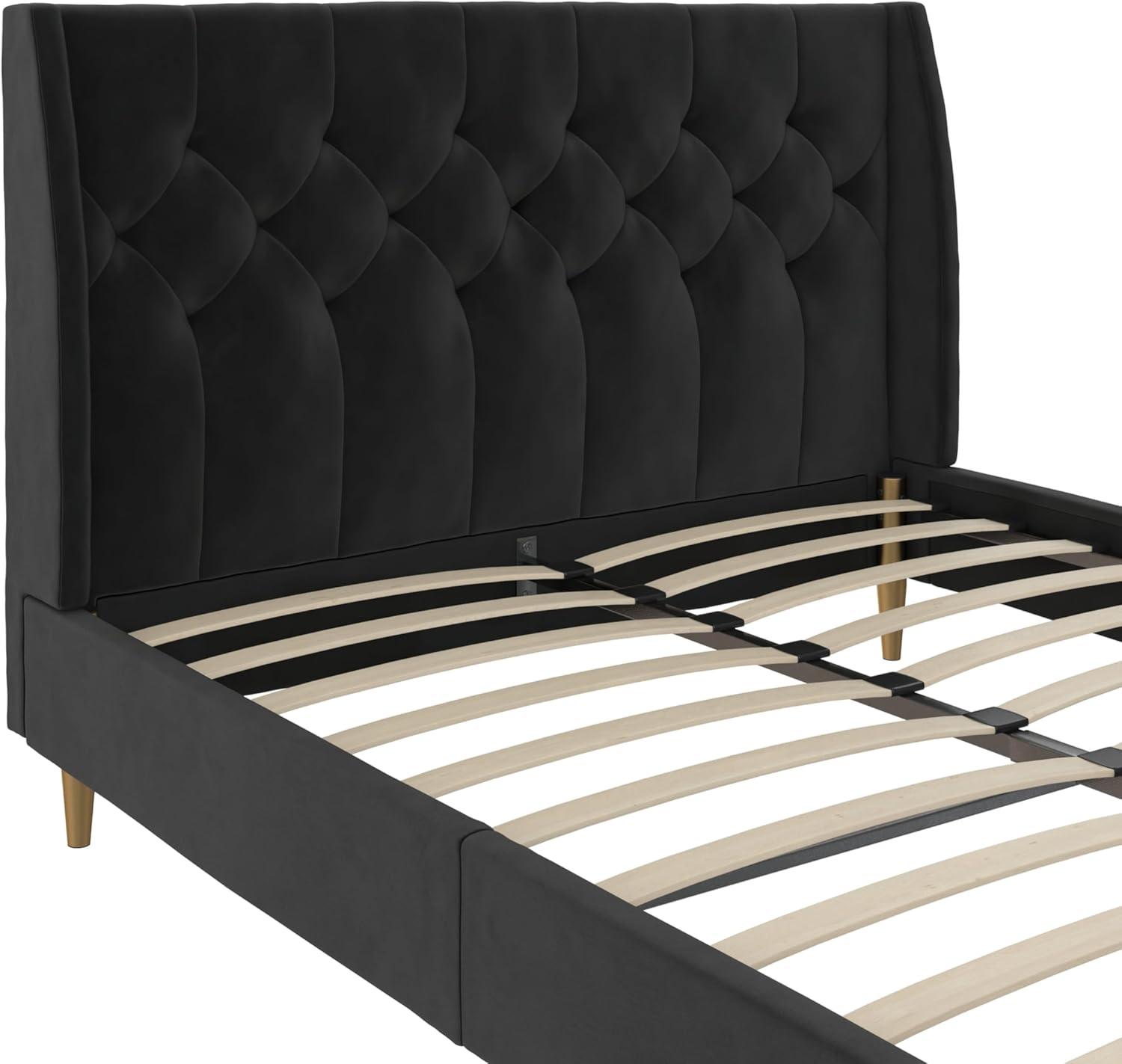 Her Majesty Upholstered Wingback Bed