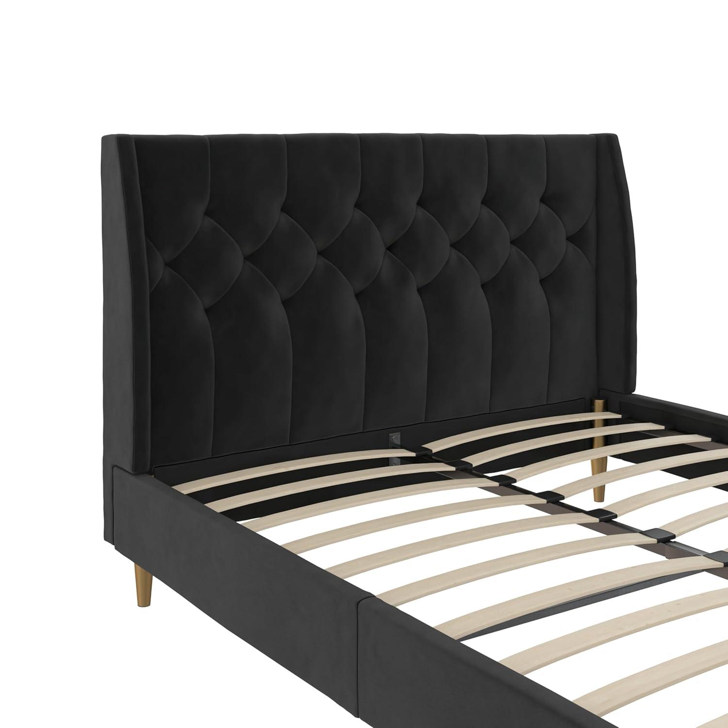 Her Majesty Upholstered Wingback Bed