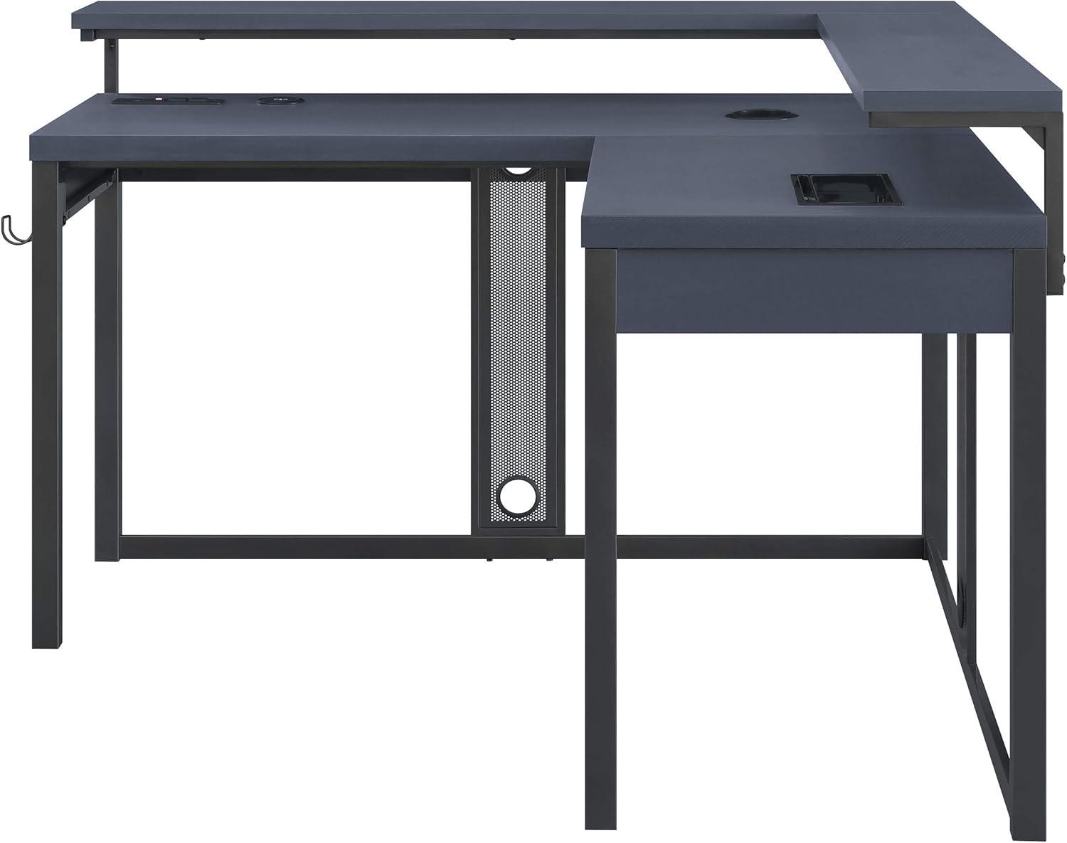 Stealth Pro Corner L-Shape Black Gaming Desk with Tech Upgrades