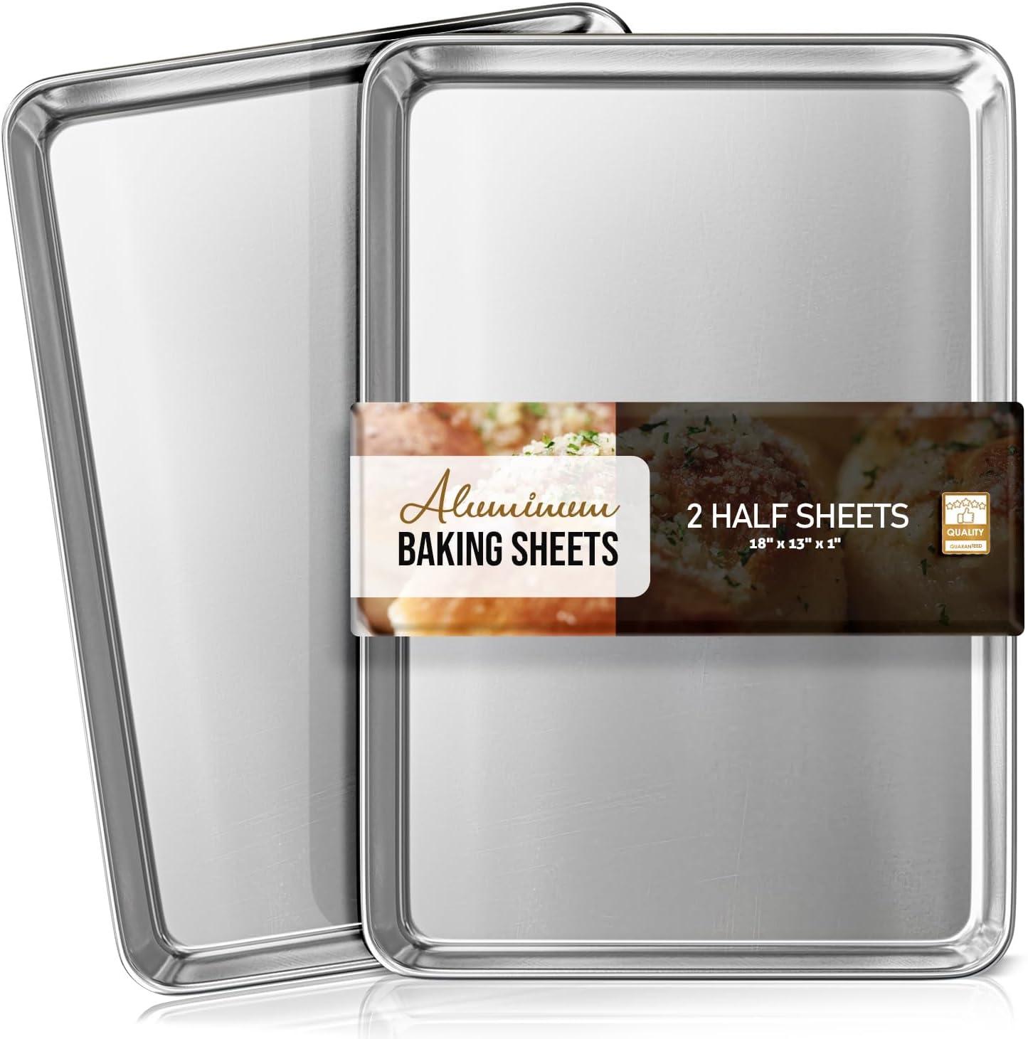 JoyTable Aluminum Non-Stick Half Sheet Pan Set