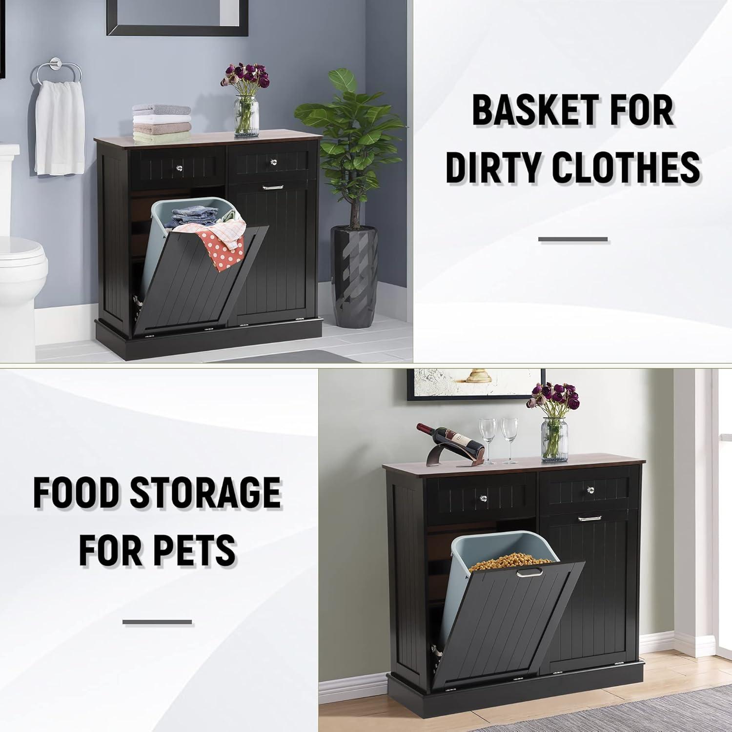 Double Tilt Out Trash Kitchen Cabinet