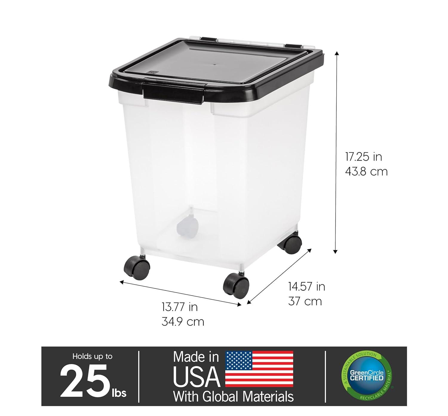 IRIS USA, Inc. 25 Lb. Plastic Food Storage Container
