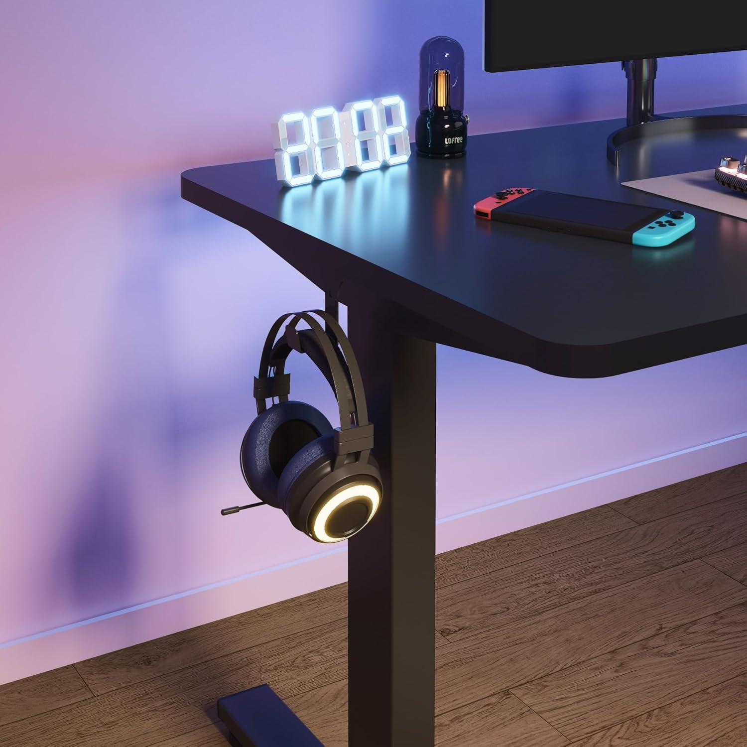 FLEXISPOT Height Adjustable Standing Desk Frame with Memory Controller, Electric Sit Stand Desk Base for Home and Office (Black Frame Only)