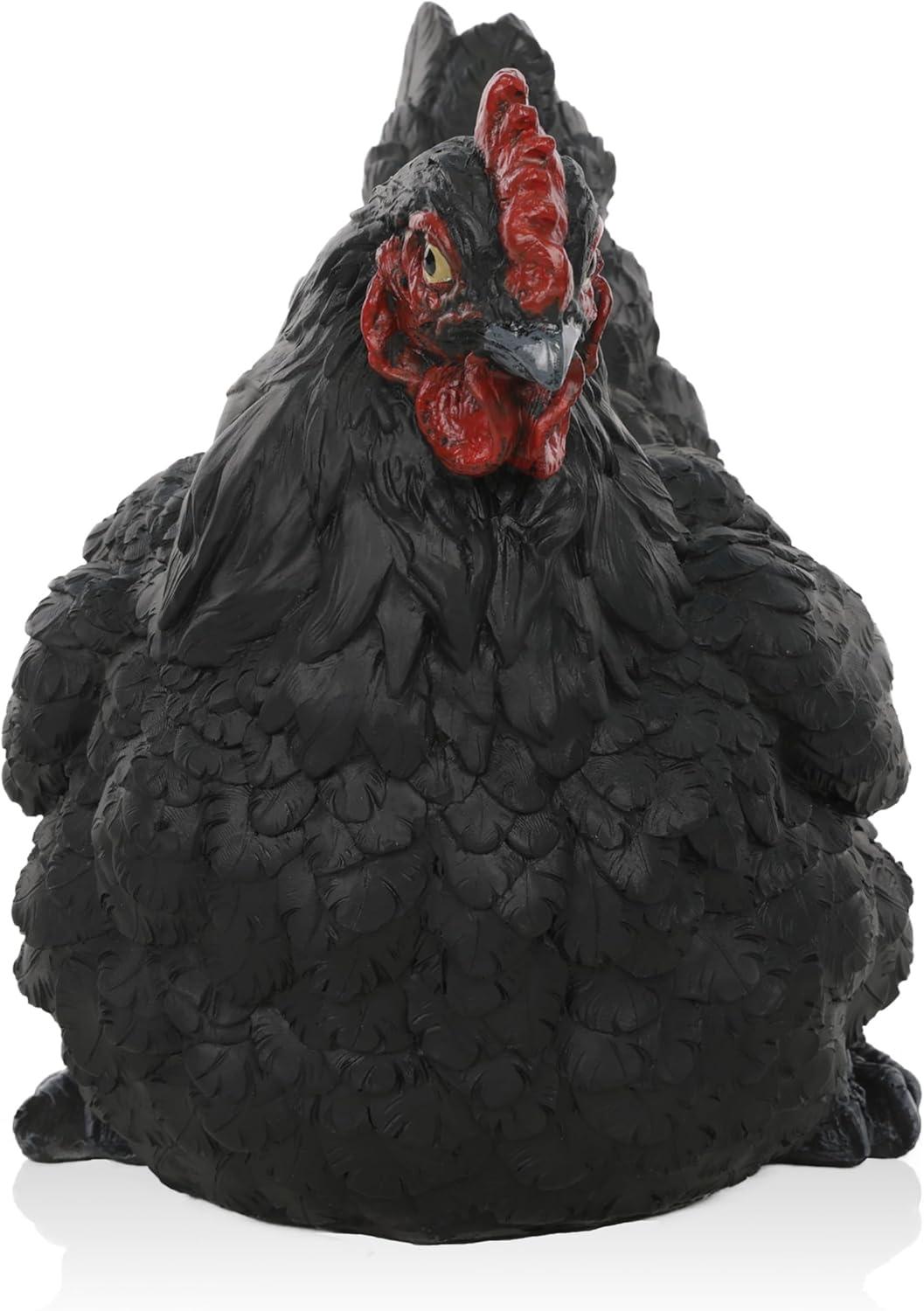 Alpine 8"H Indoor/Outdoor Resting Hen Garden Statue