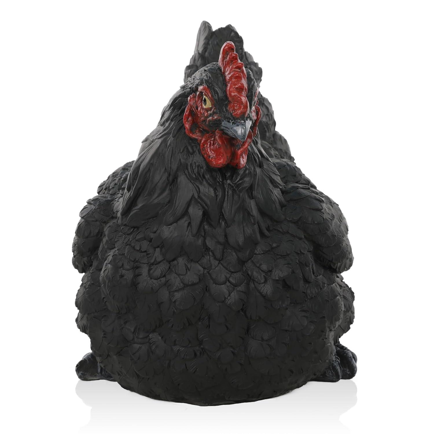 Alpine 8"H Indoor/Outdoor Resting Hen Garden Statue