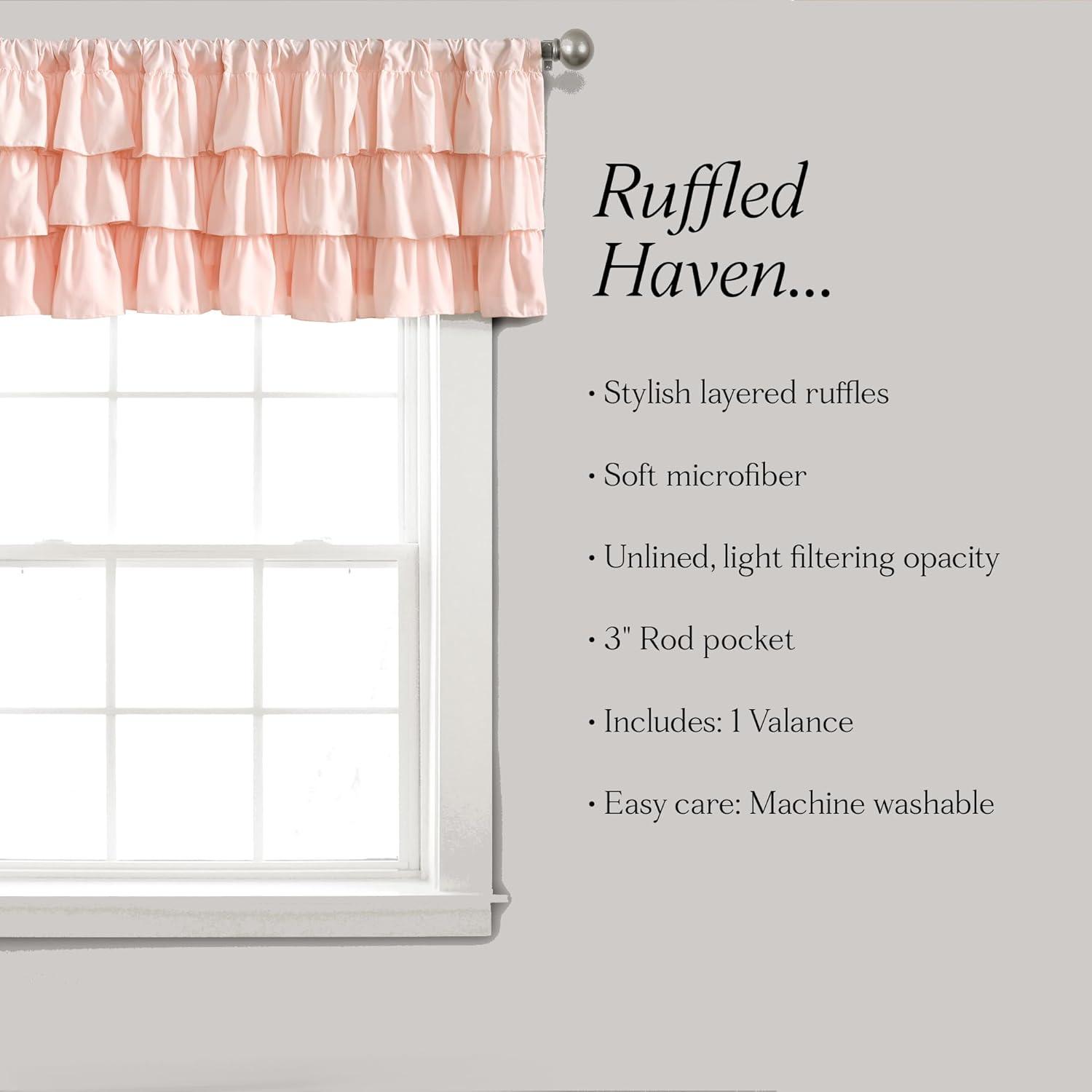 Lush Decor Belle Ruffled Window Valance