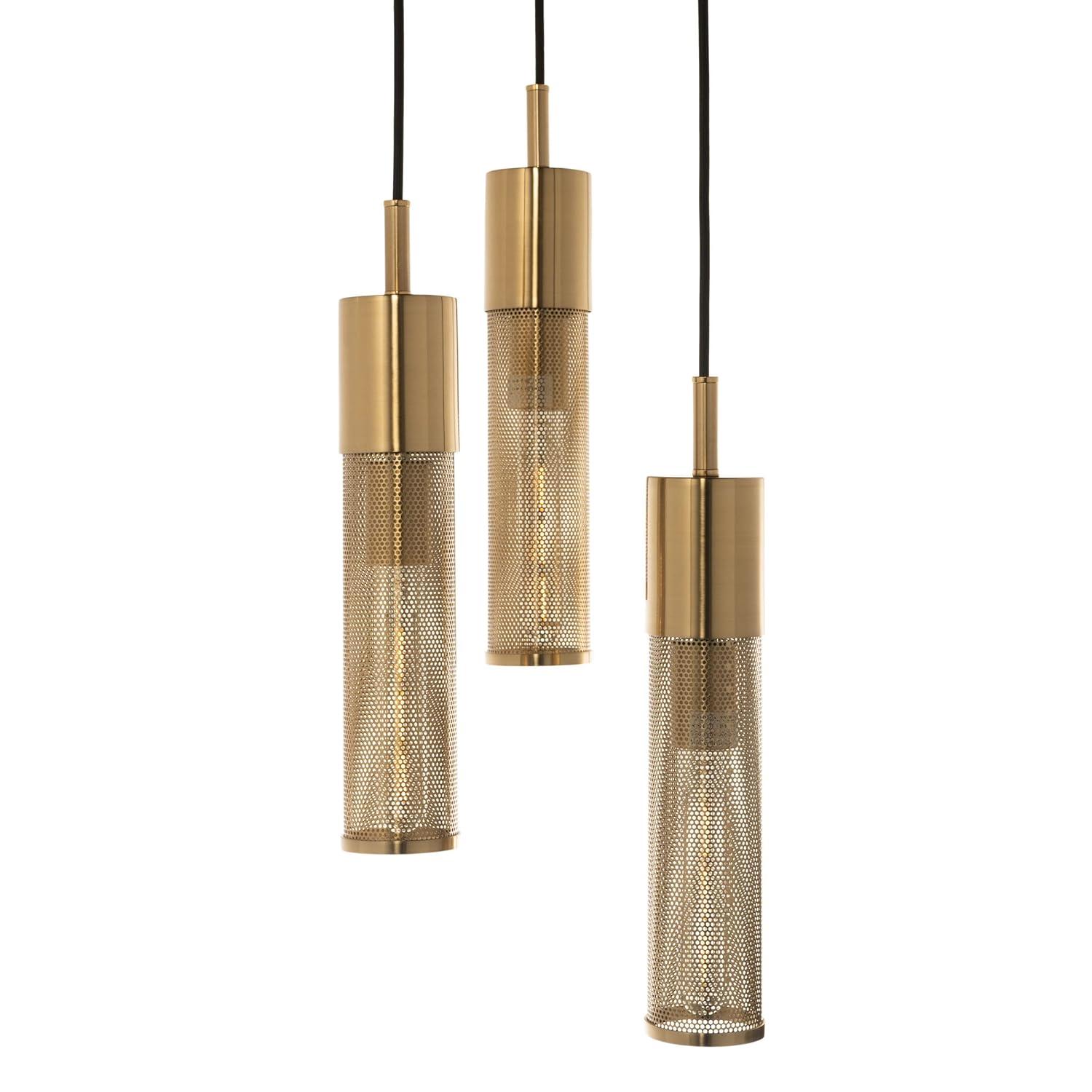 Remington 3 - Light Brass Cluster Pendant
