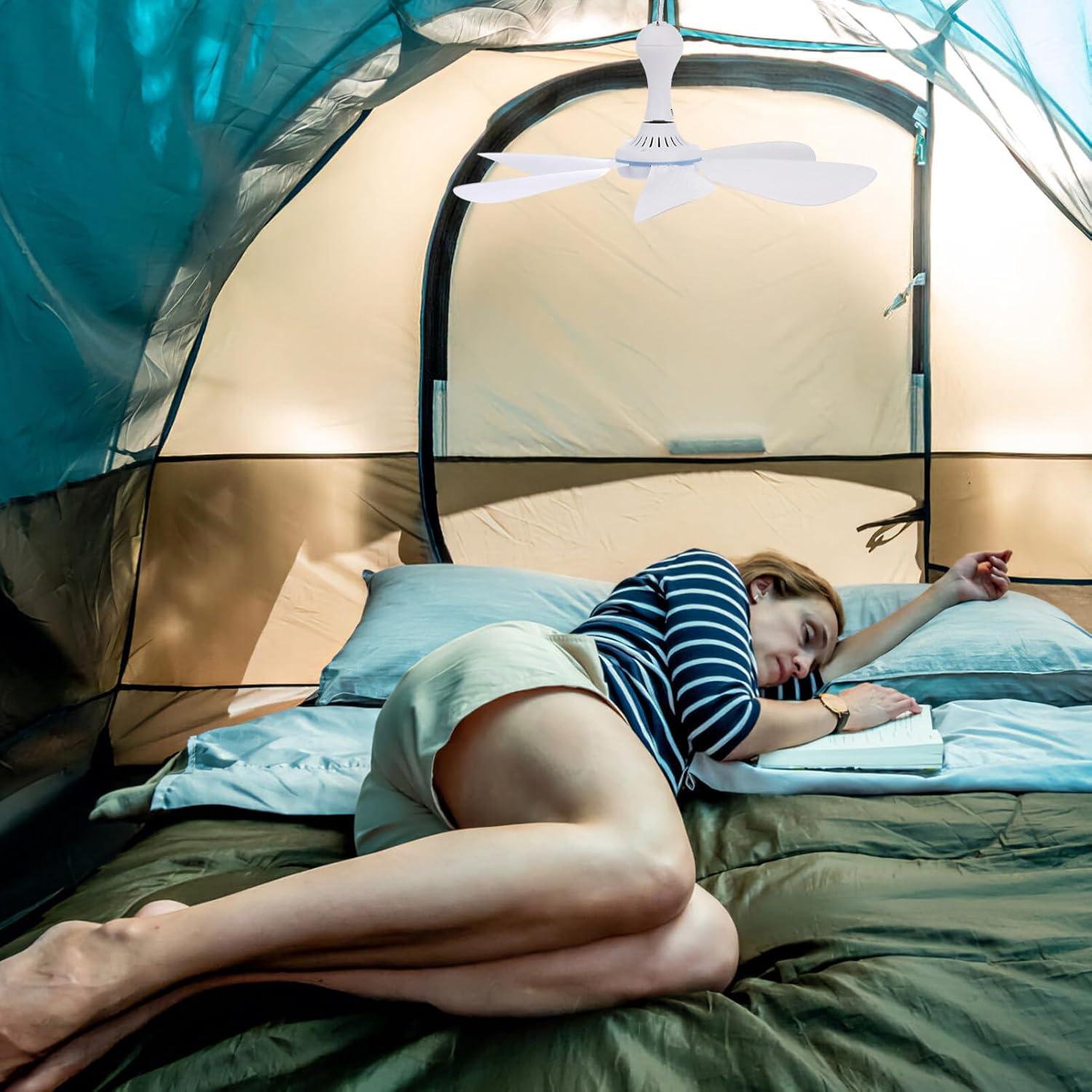 Outdoor Camping Ceiling Fan Tent Fan Hanging Fan Usb Powered Tent Canopy Fan