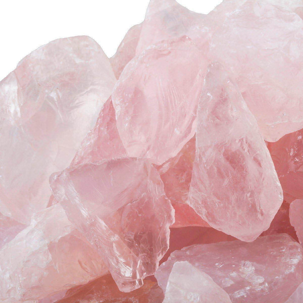 1 lb Natural Raw Rose Quartz Rough Stones Set